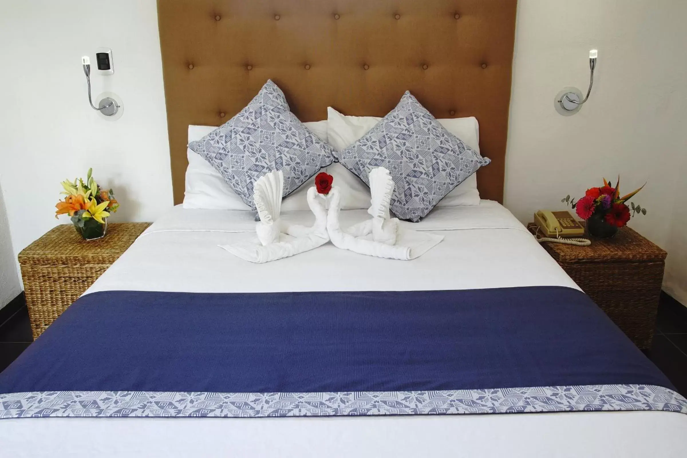 Bed in Los Milagros Hotel
