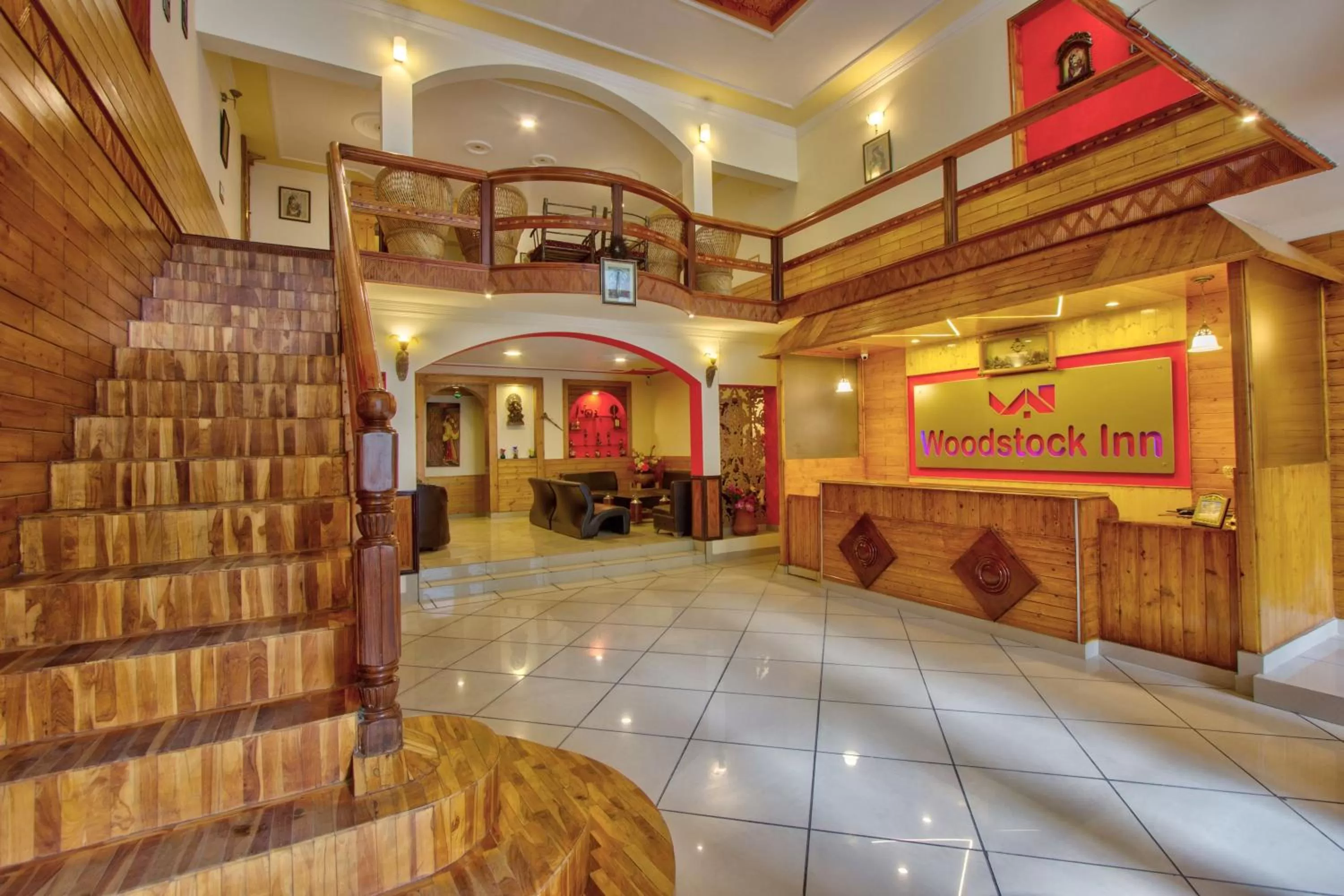 Lobby or reception in Woodstock Inn Manali 800 Mtrs from Mall Road