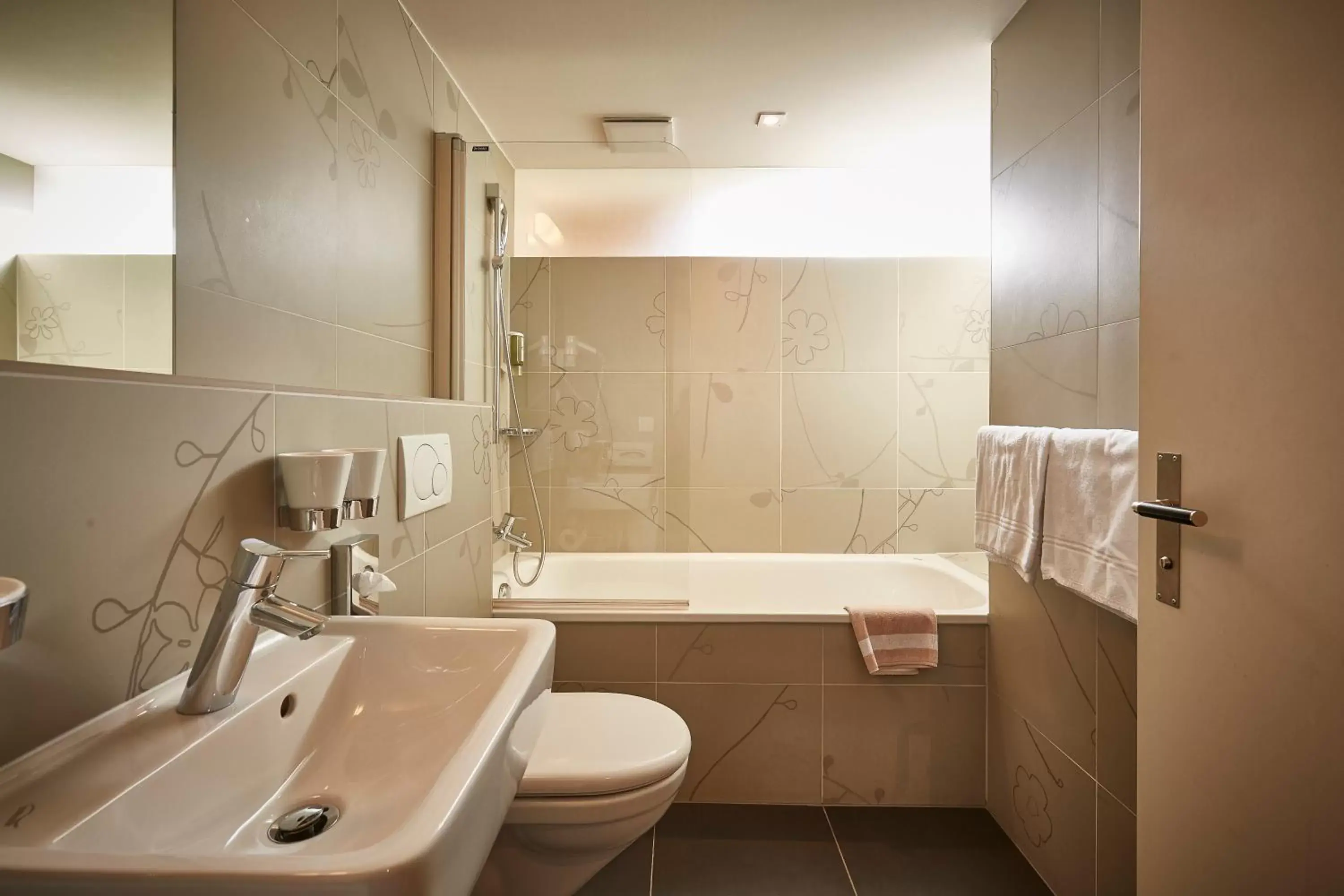 Shower, Bathroom in Hotel Landhaus