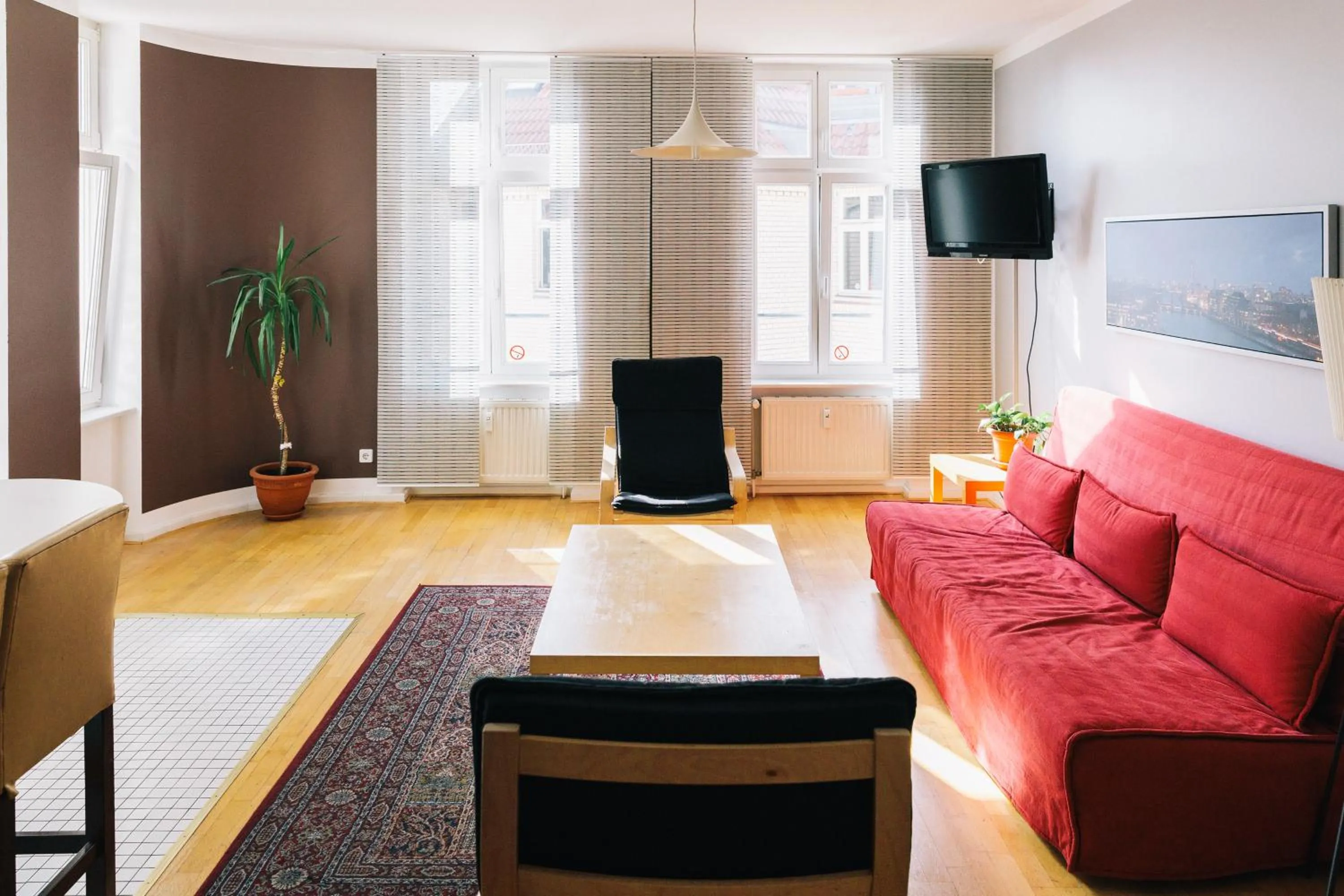 Living room in St Christopher's Apartments