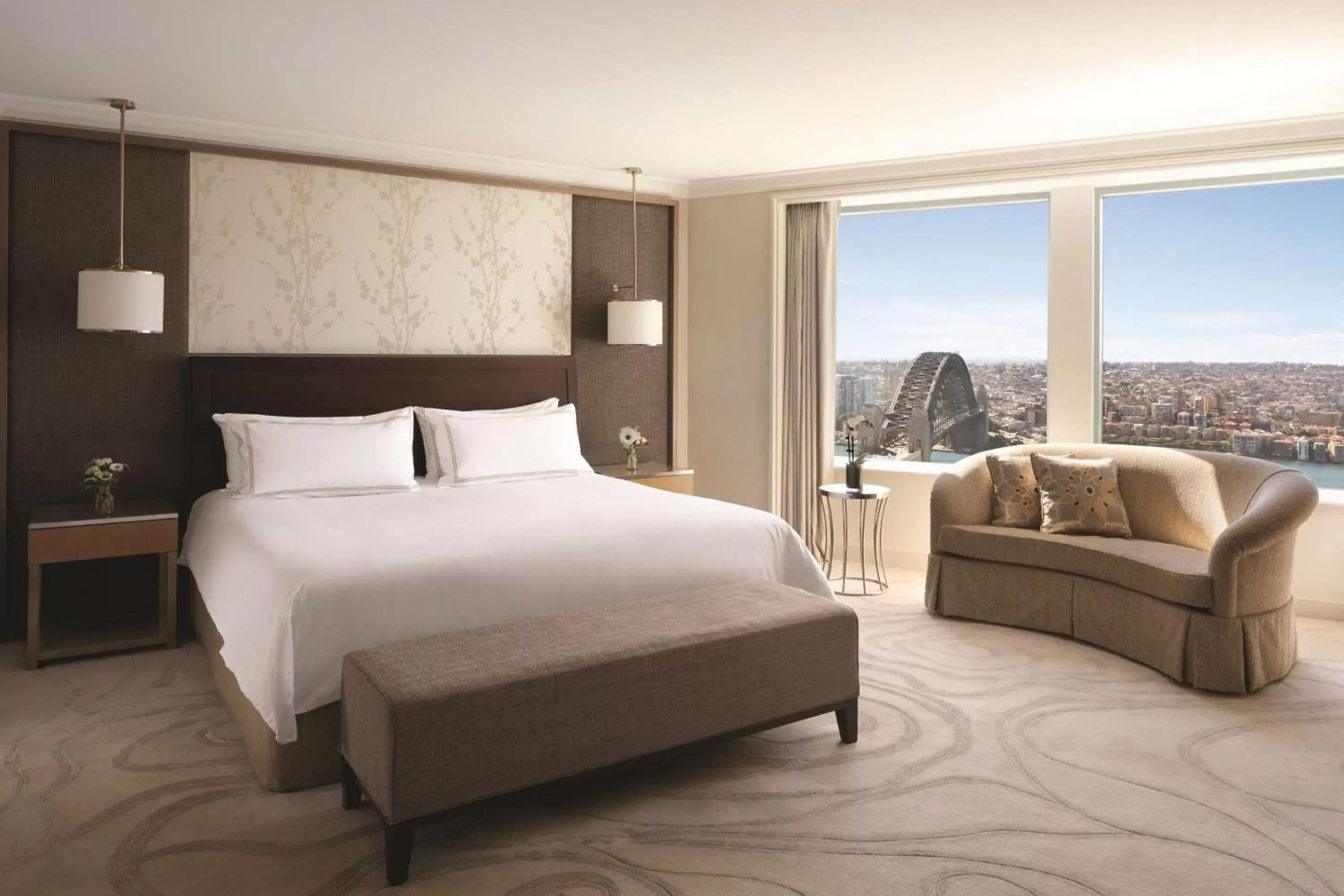 Bedroom, Bed in Shangri-La Sydney Bedroom, Bed in Shangri-La Sydney