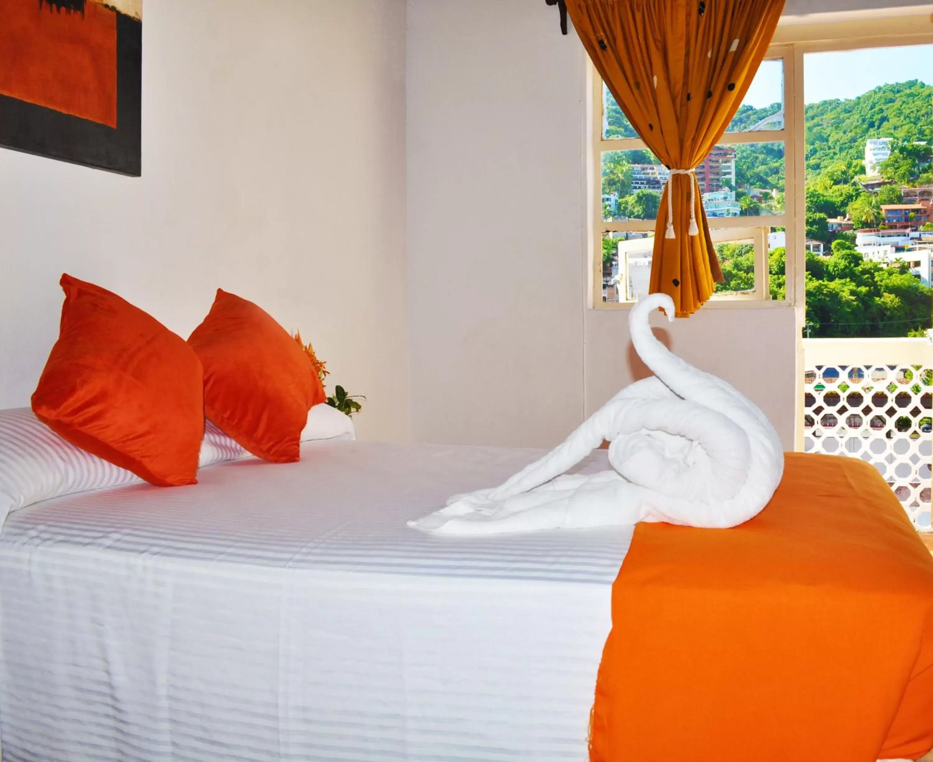 Bedroom, Bed in Hotel Hacienda de Vallarta Centro