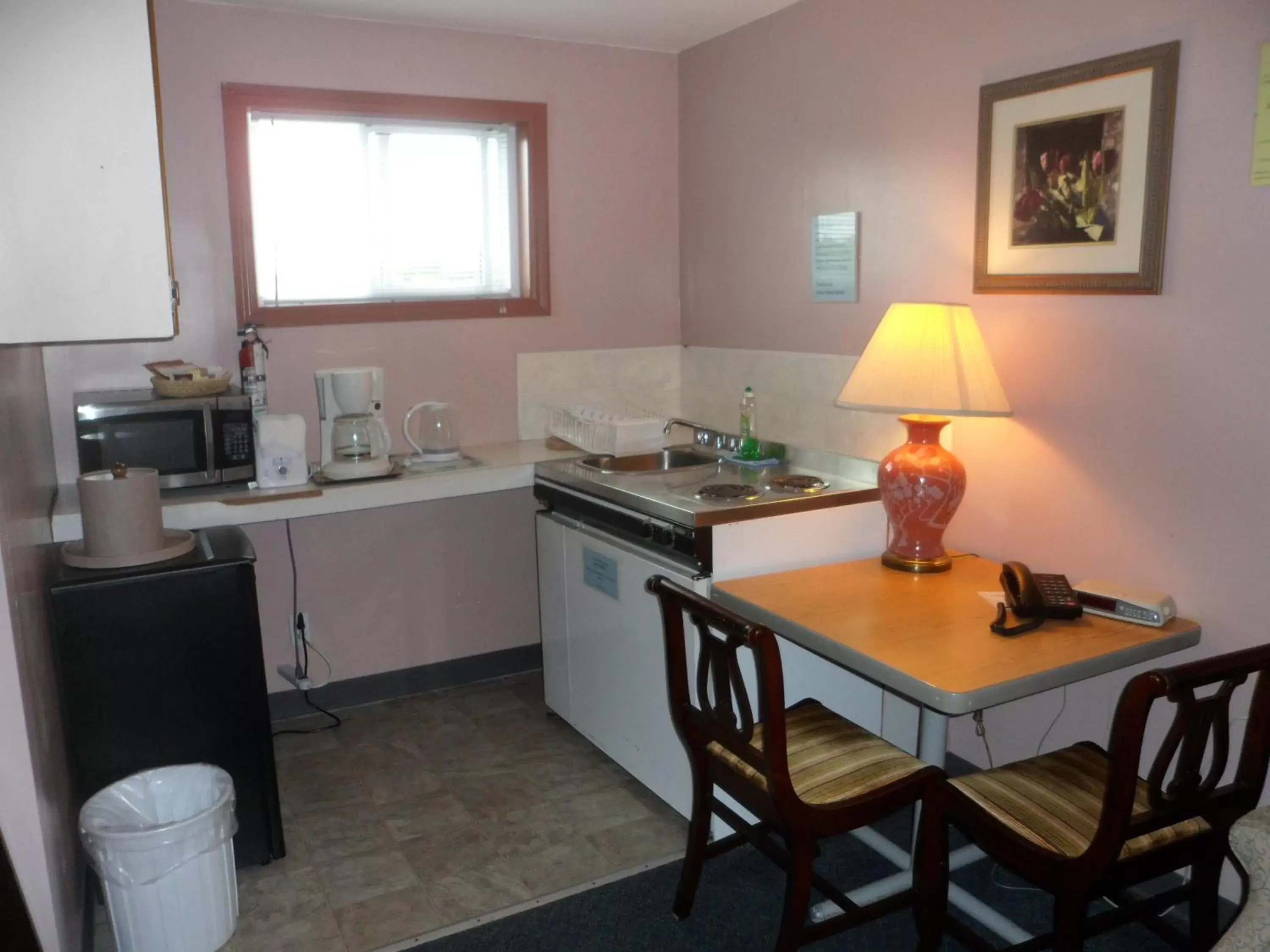 Coffee/tea facilities, Kitchen/Kitchenette in The Silver Birch Motel