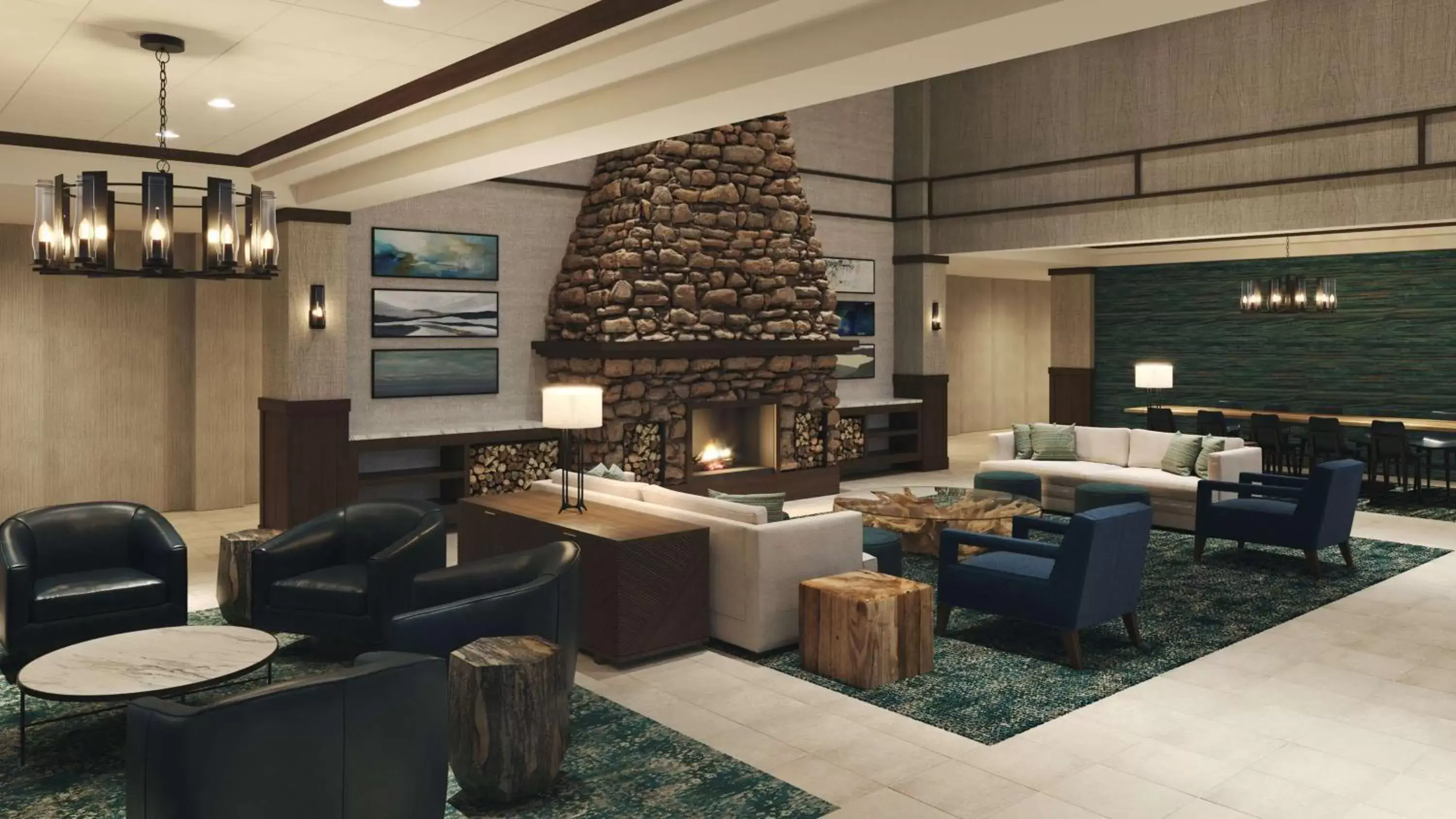 Lobby or reception, Lounge/Bar in Doubletree By Hilton Front Royal Blue Ridge Shadows