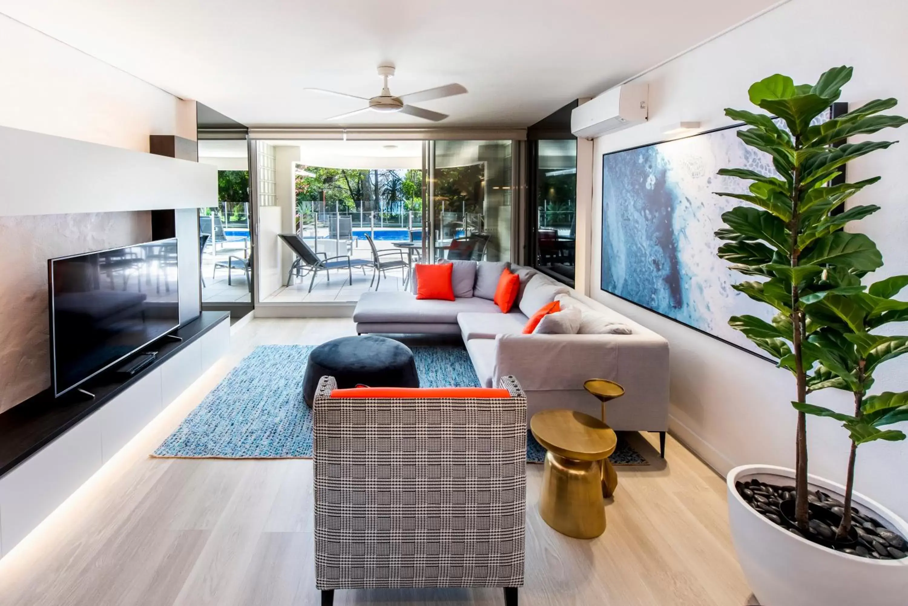 Living room in SandCastles Noosa