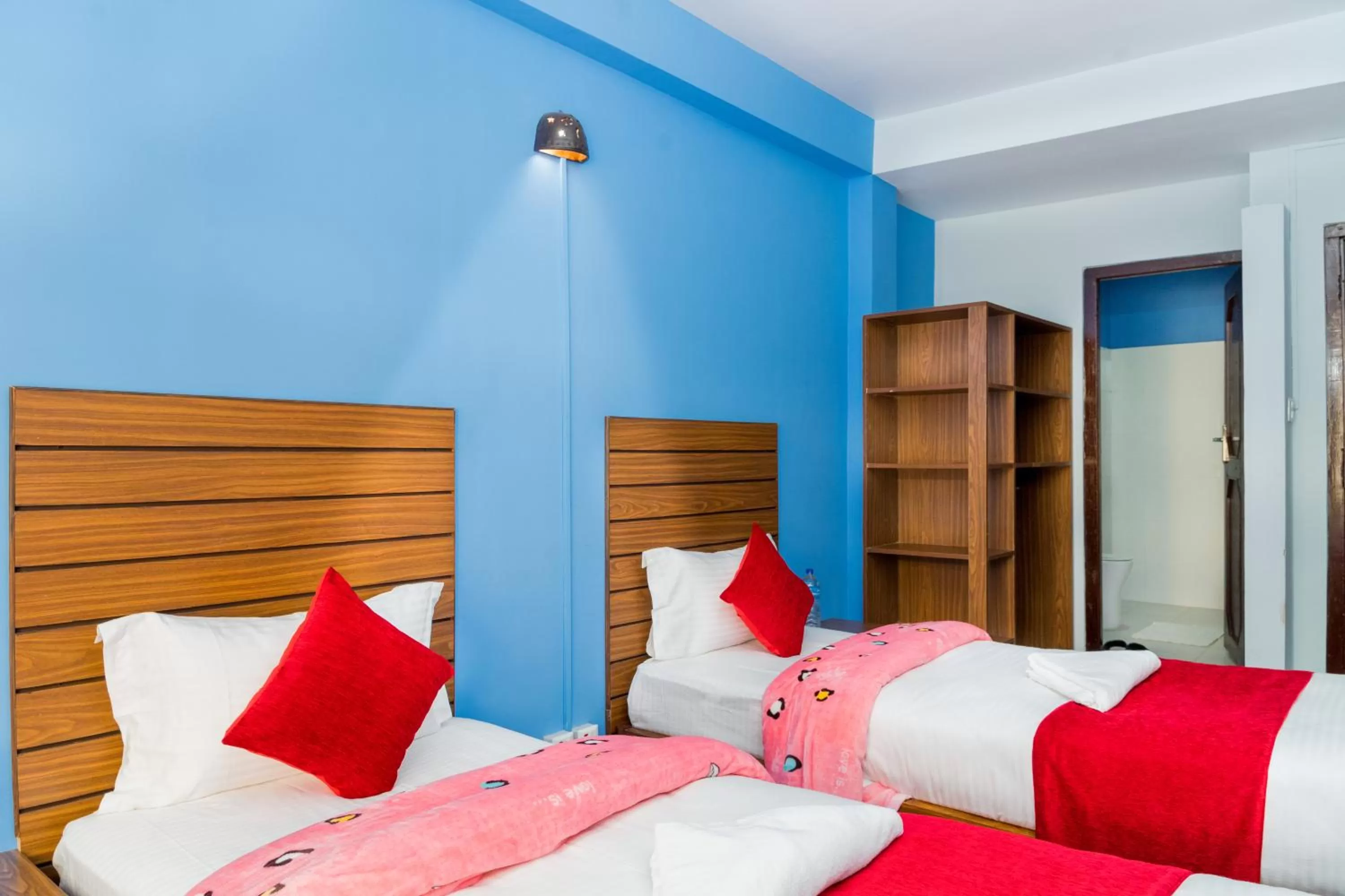 Bed in Hotel Nepal Bhumi