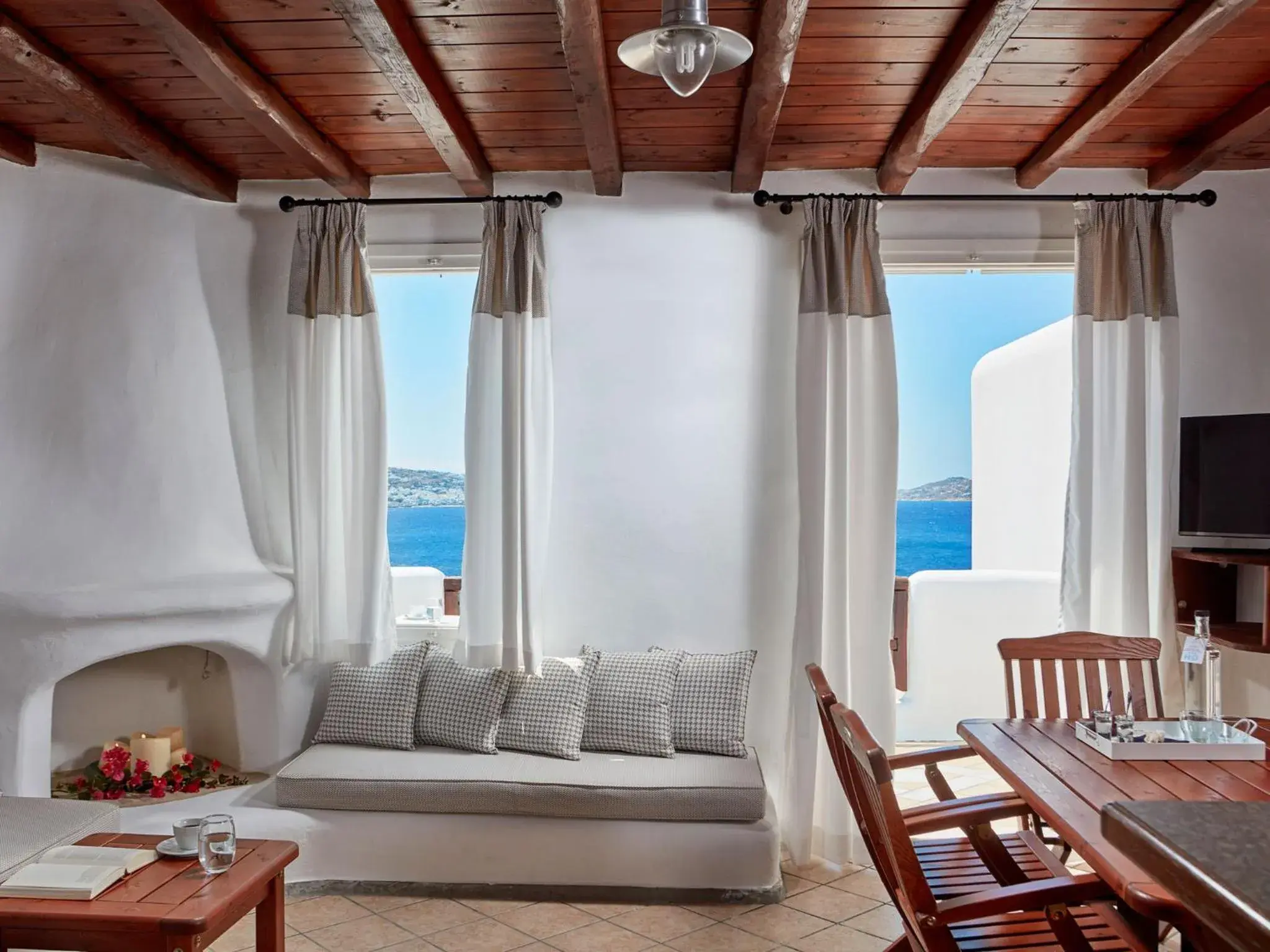 Living room, Seating Area in Mykonos Princess Hotel