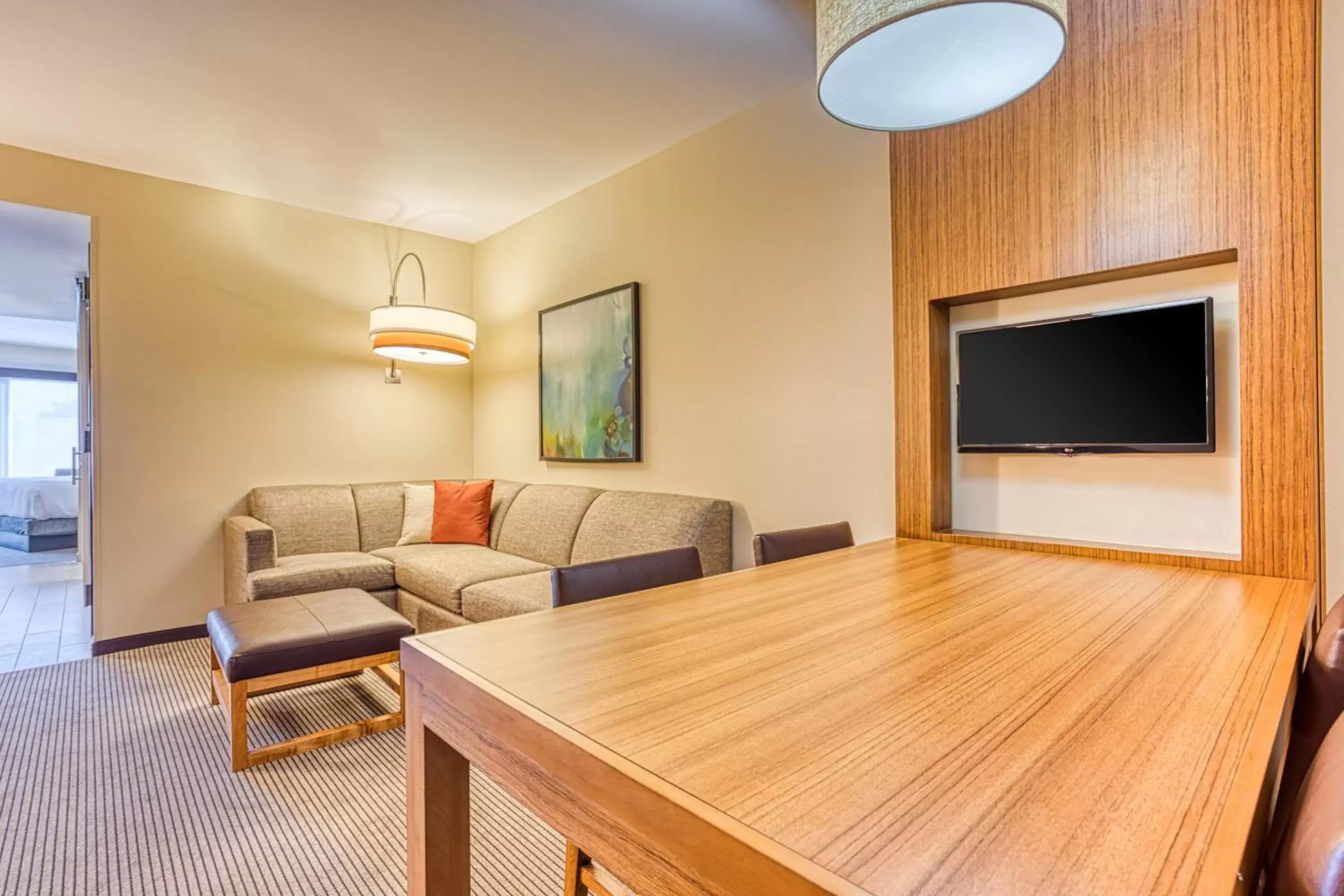 TV and multimedia, Seating Area in Hyatt Place Greensboro Downtown