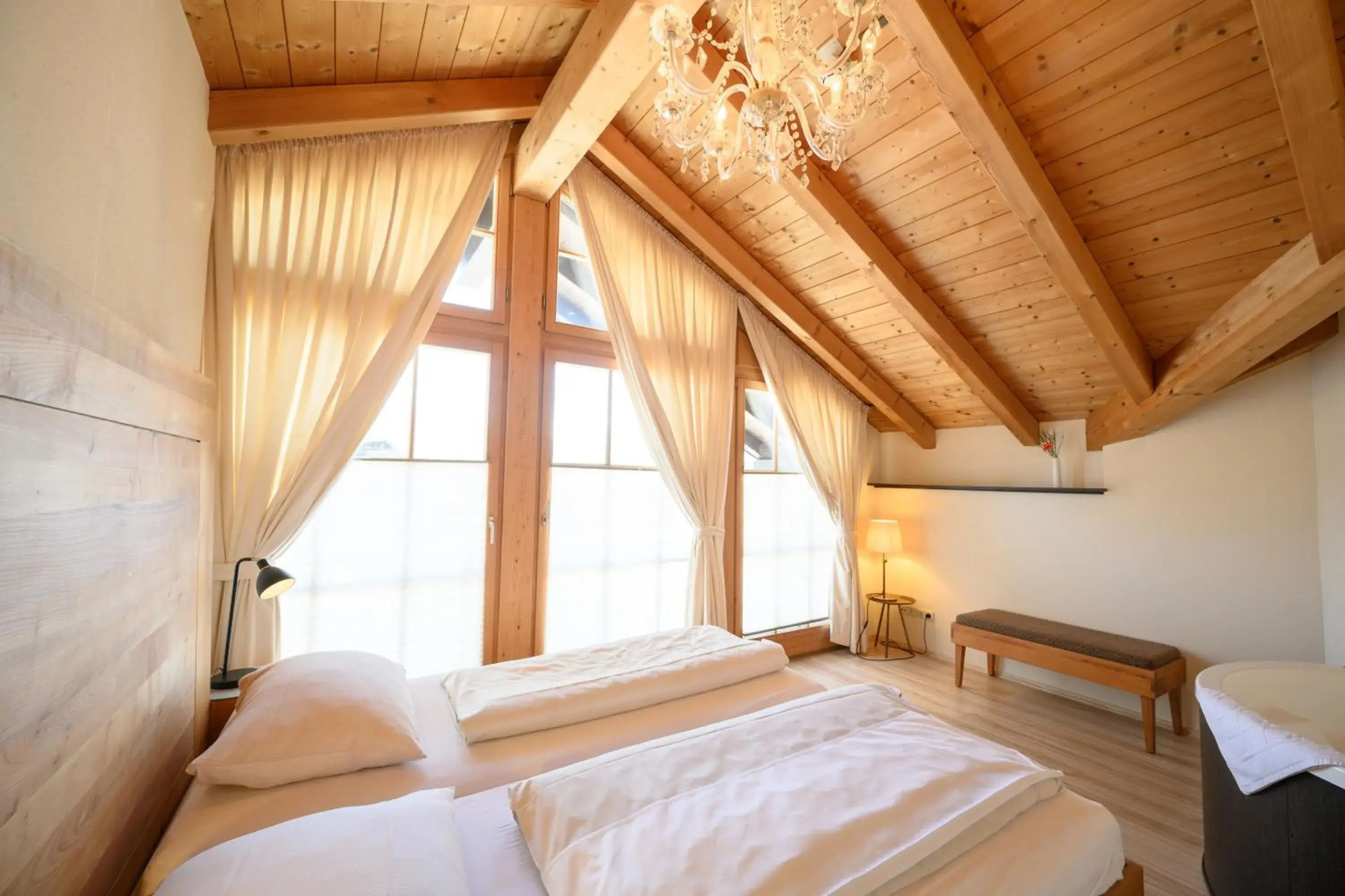 Photo of the whole room, Bed in Biohotel Garmischer Hof