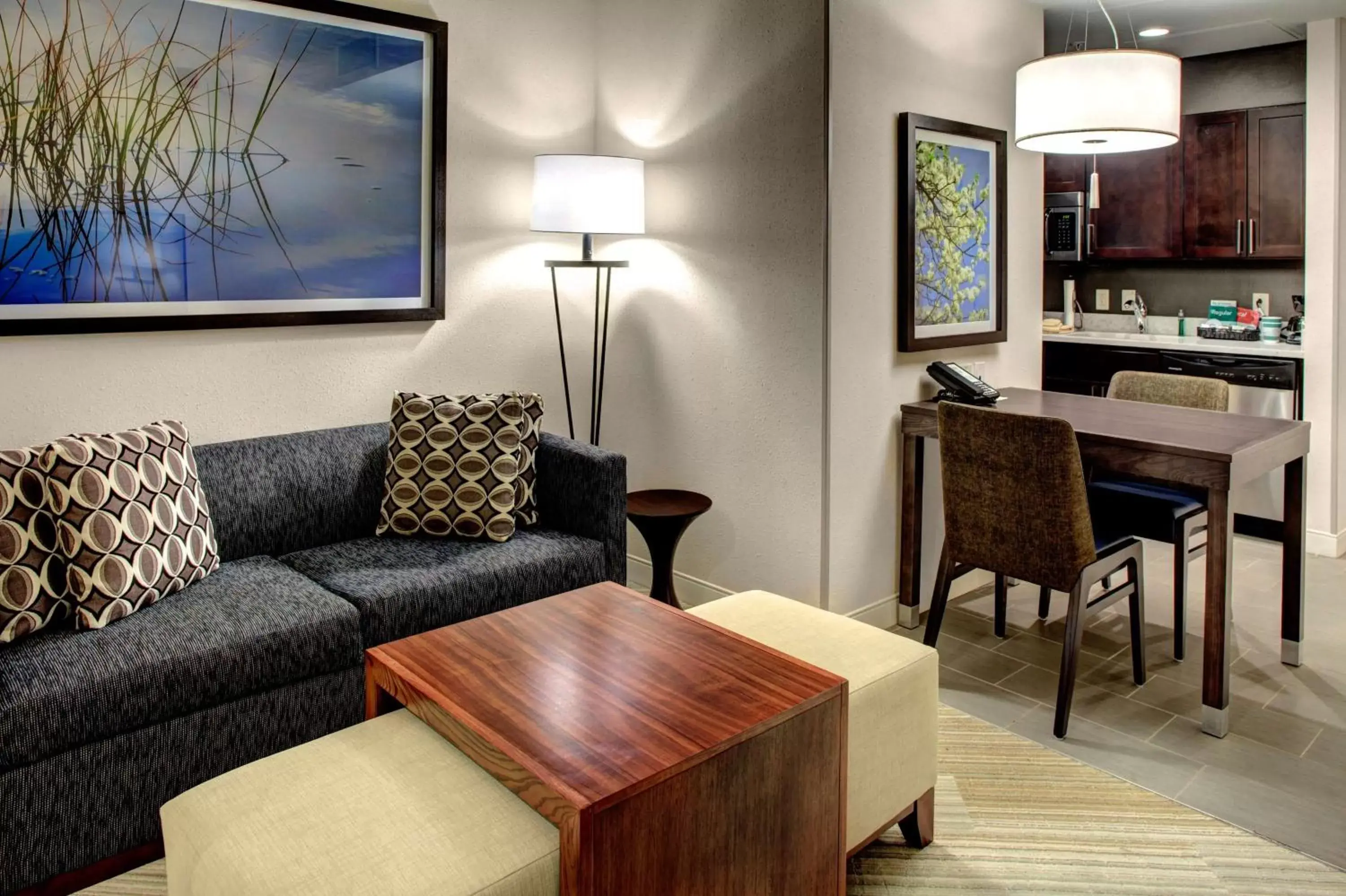Living room, Seating Area in Homewood Suites by Hilton Richmond-Downtown
