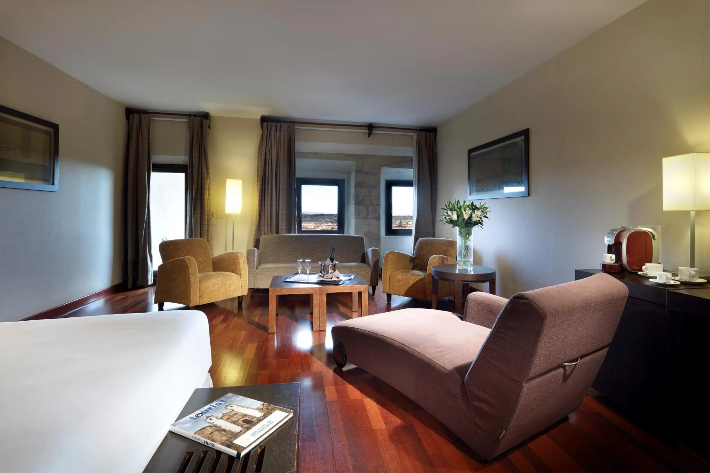 Bed in Eurostars Palacio de Santa Marta