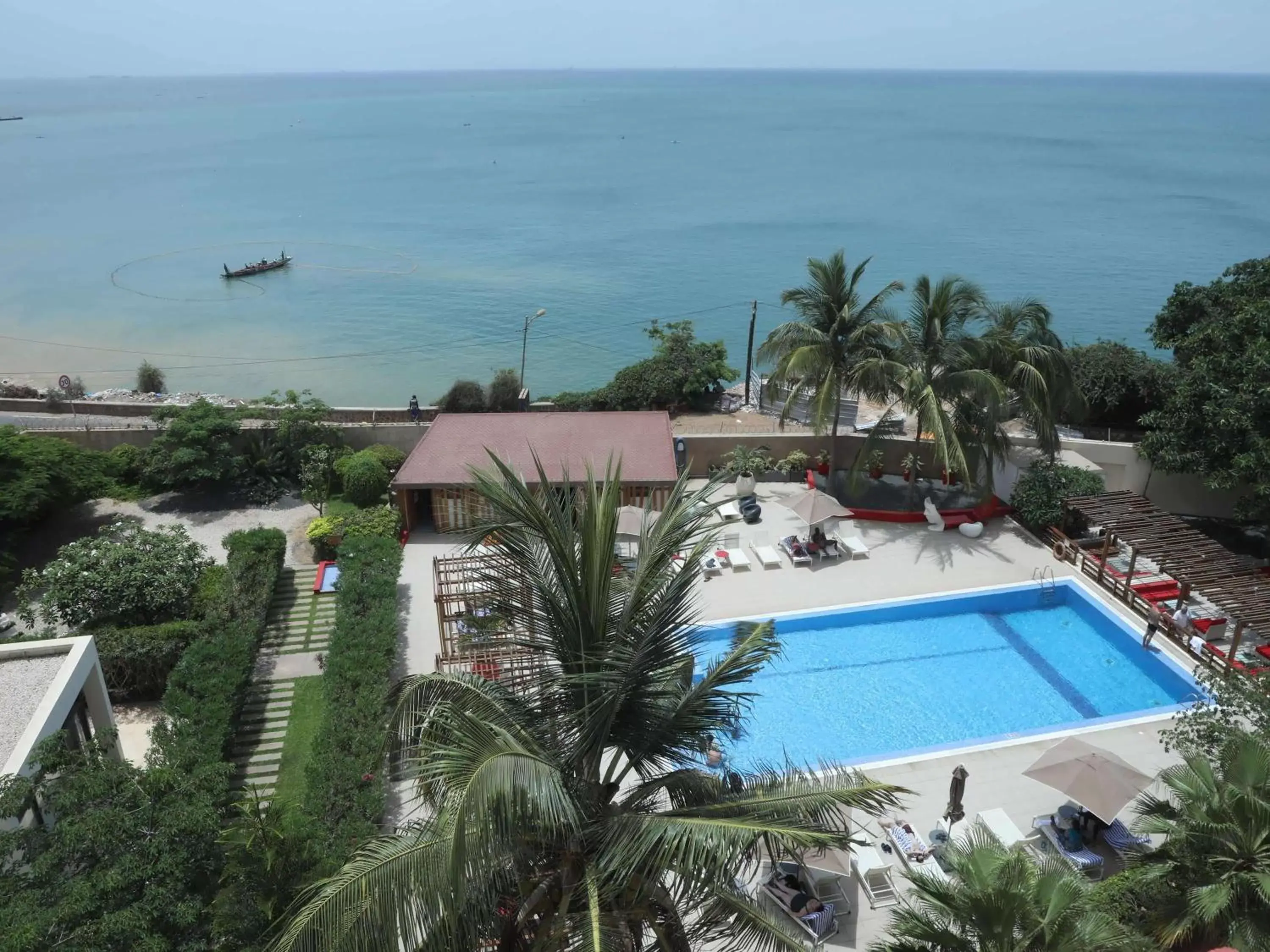 On site, Pool View in Novotel Dakar