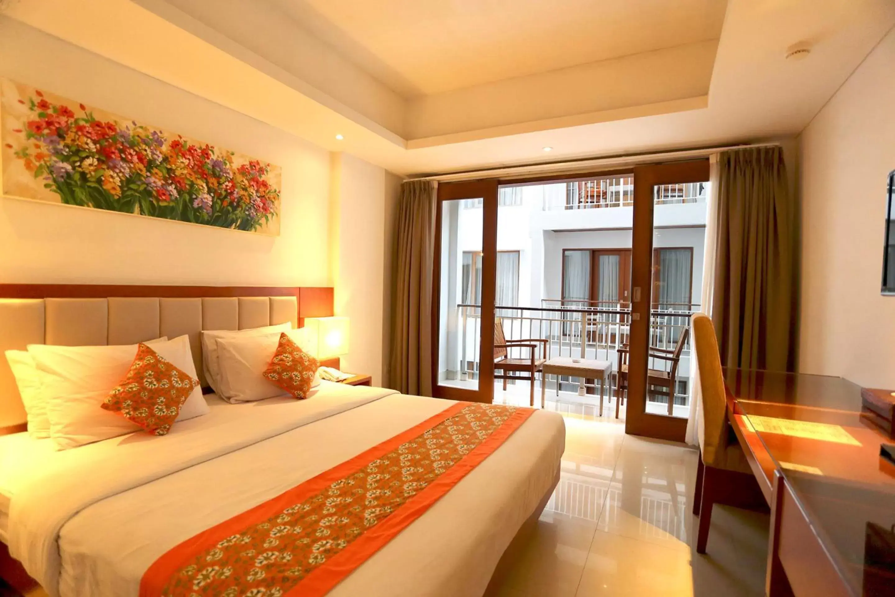 Bedroom, Bed in The Sun Hotel & Spa Legian - CHSE Certified