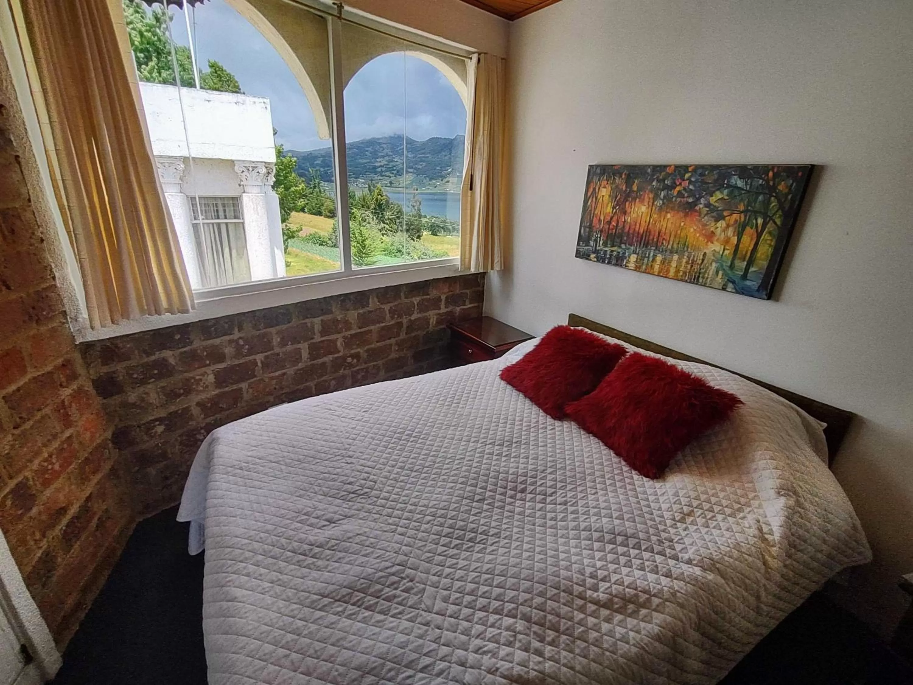 Bedroom, Bed in Refugio Génesis habitaciones Lago de Tota