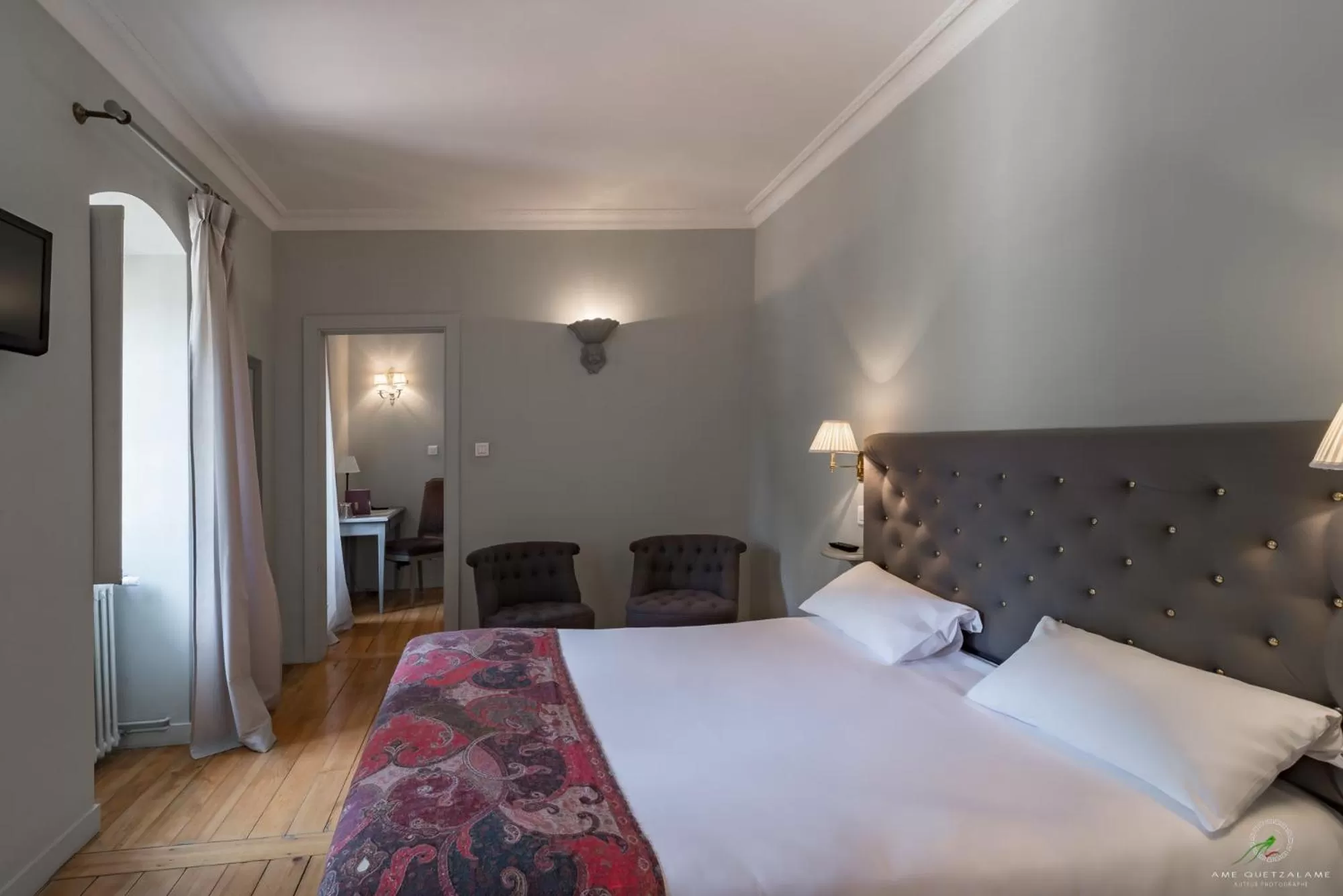 Bedroom, Bed in Hôtel Restaurant Spa Le Sauvage