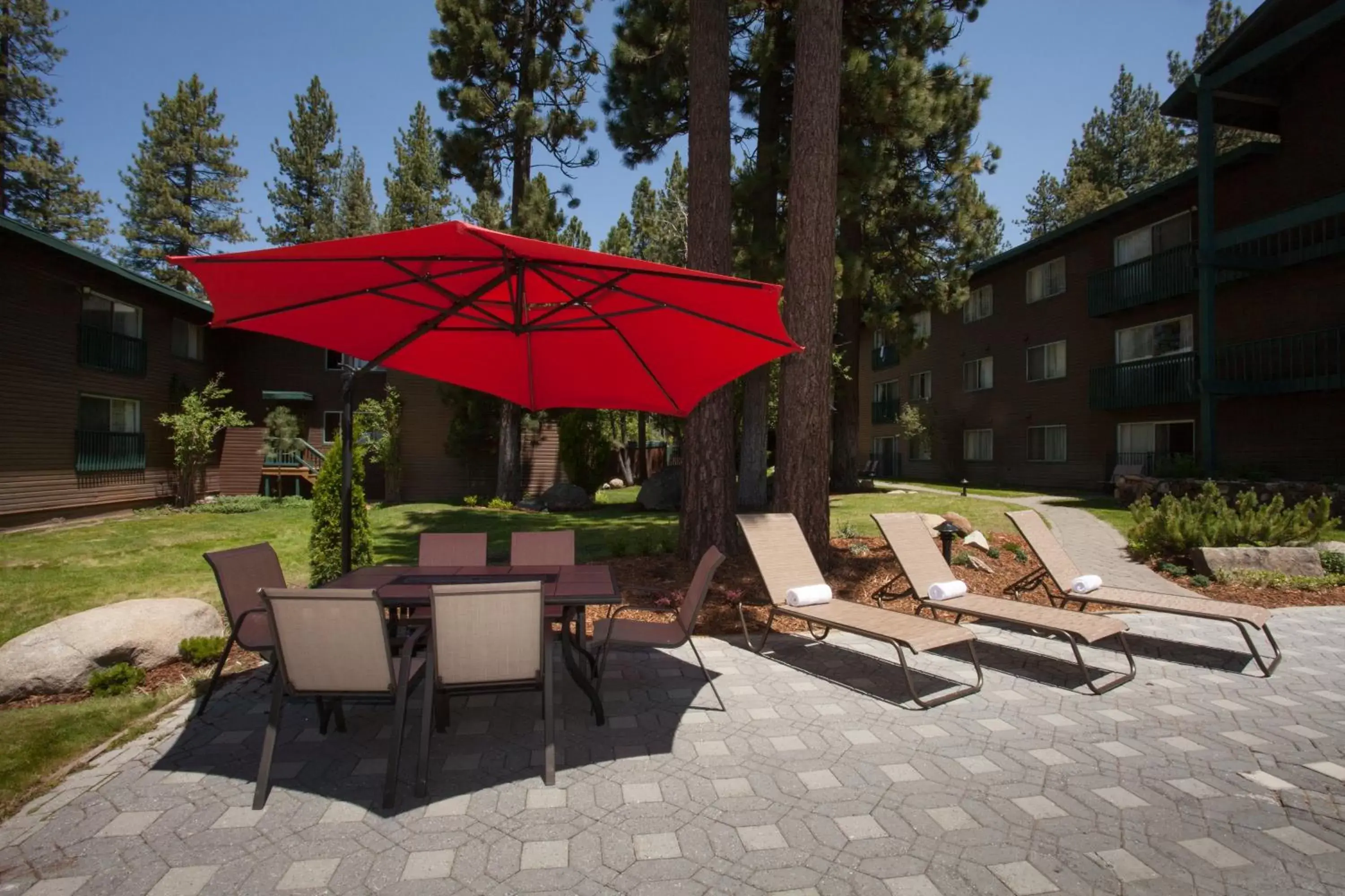 Patio in Forest Suites Resort at the Heavenly Village
