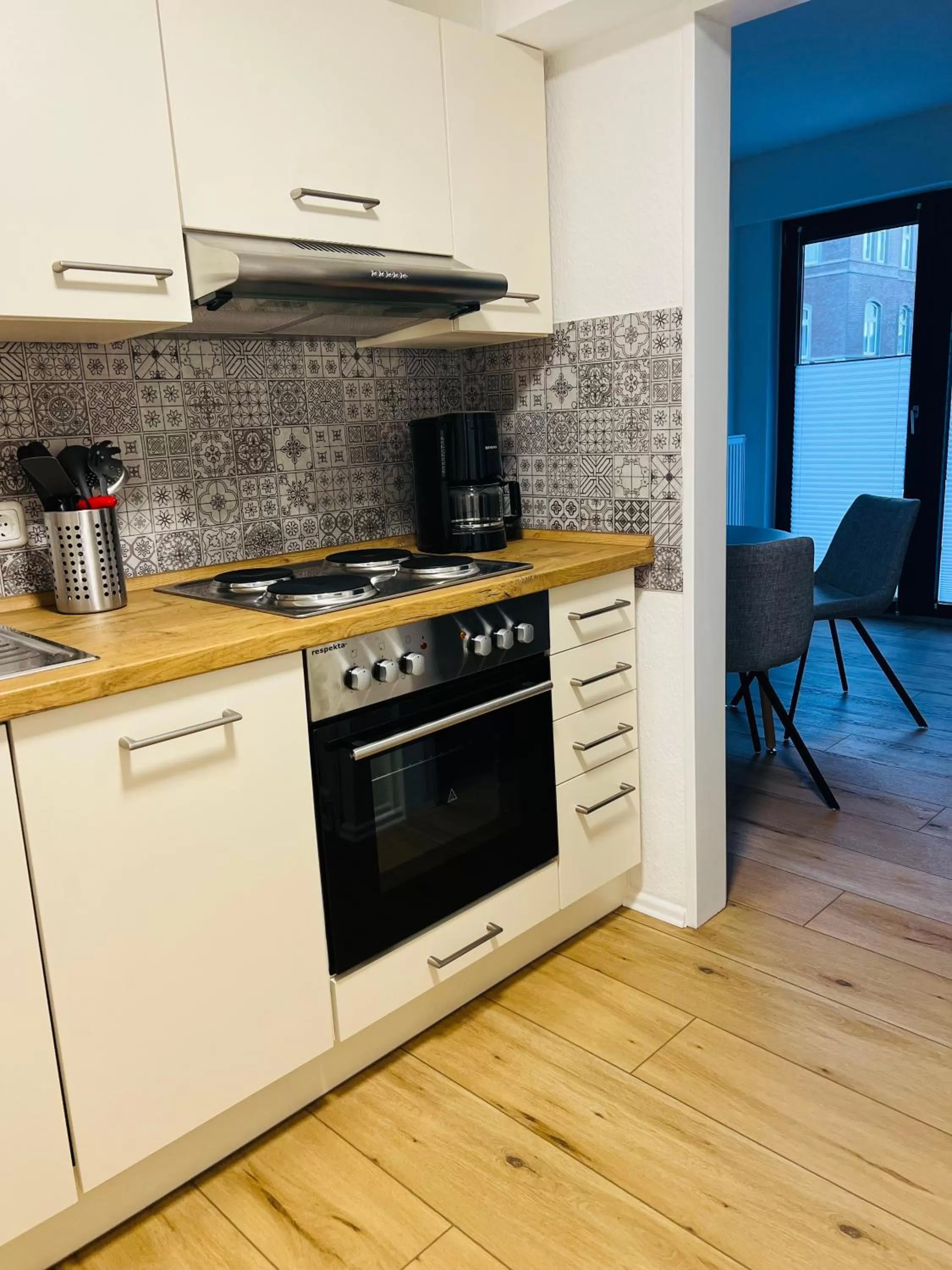 Kitchen or kitchenette in Hotel Villa Ems