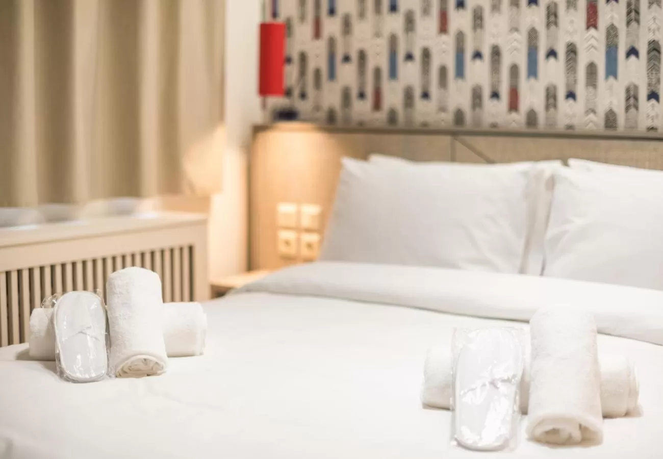 Bed in Athens Lights