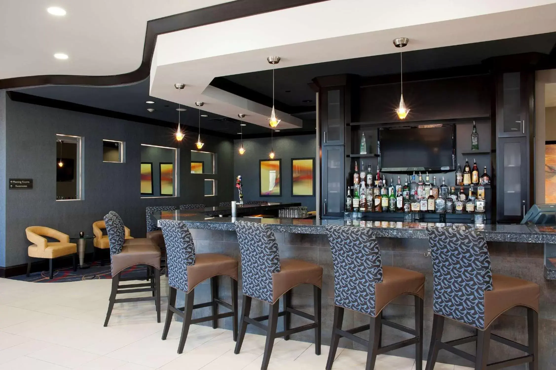 Lounge or bar, Restaurant/Places to Eat in Hilton Garden Inn Ft Worth Alliance Airport