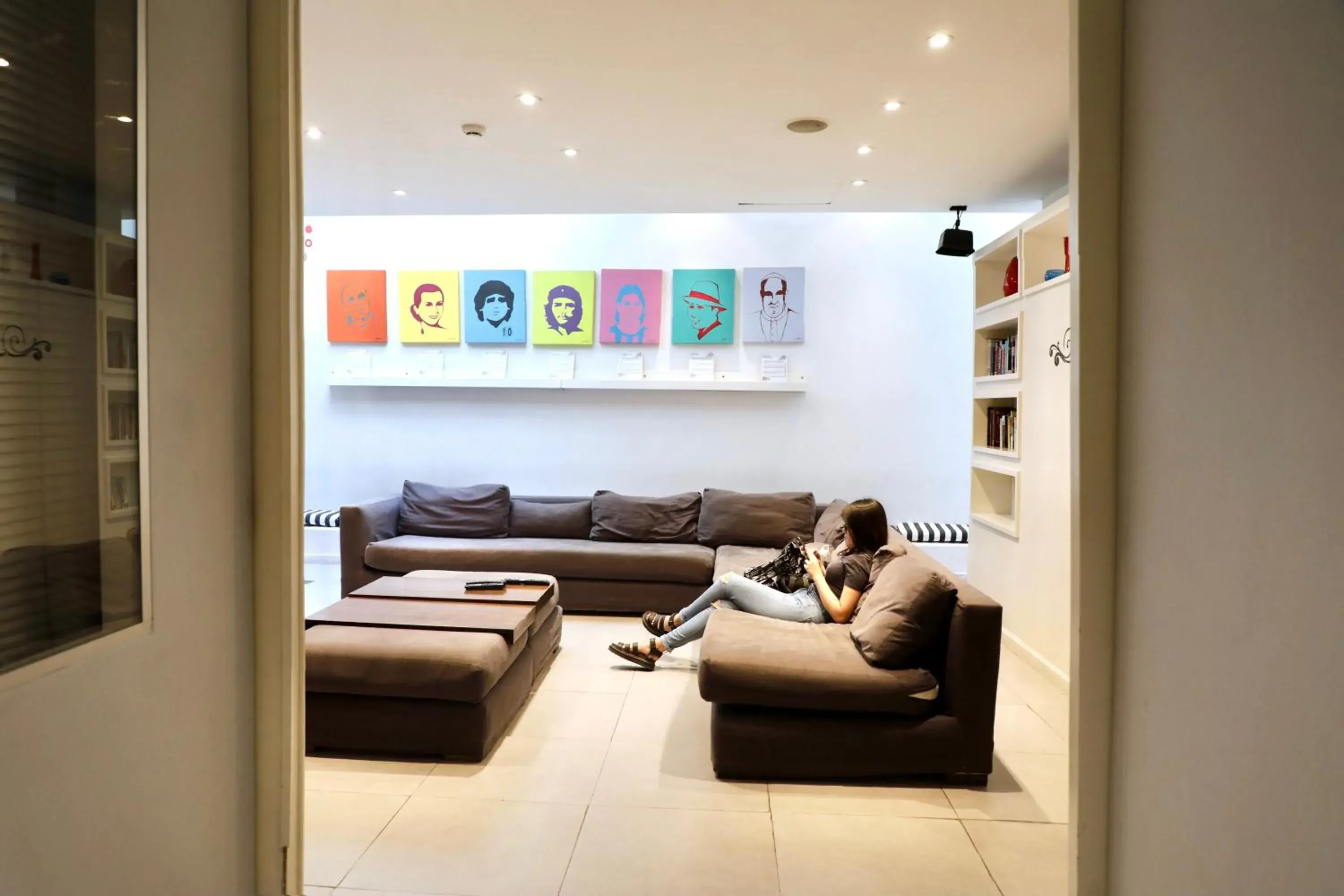 Living room in America Del Sur Hostel Buenos Aires