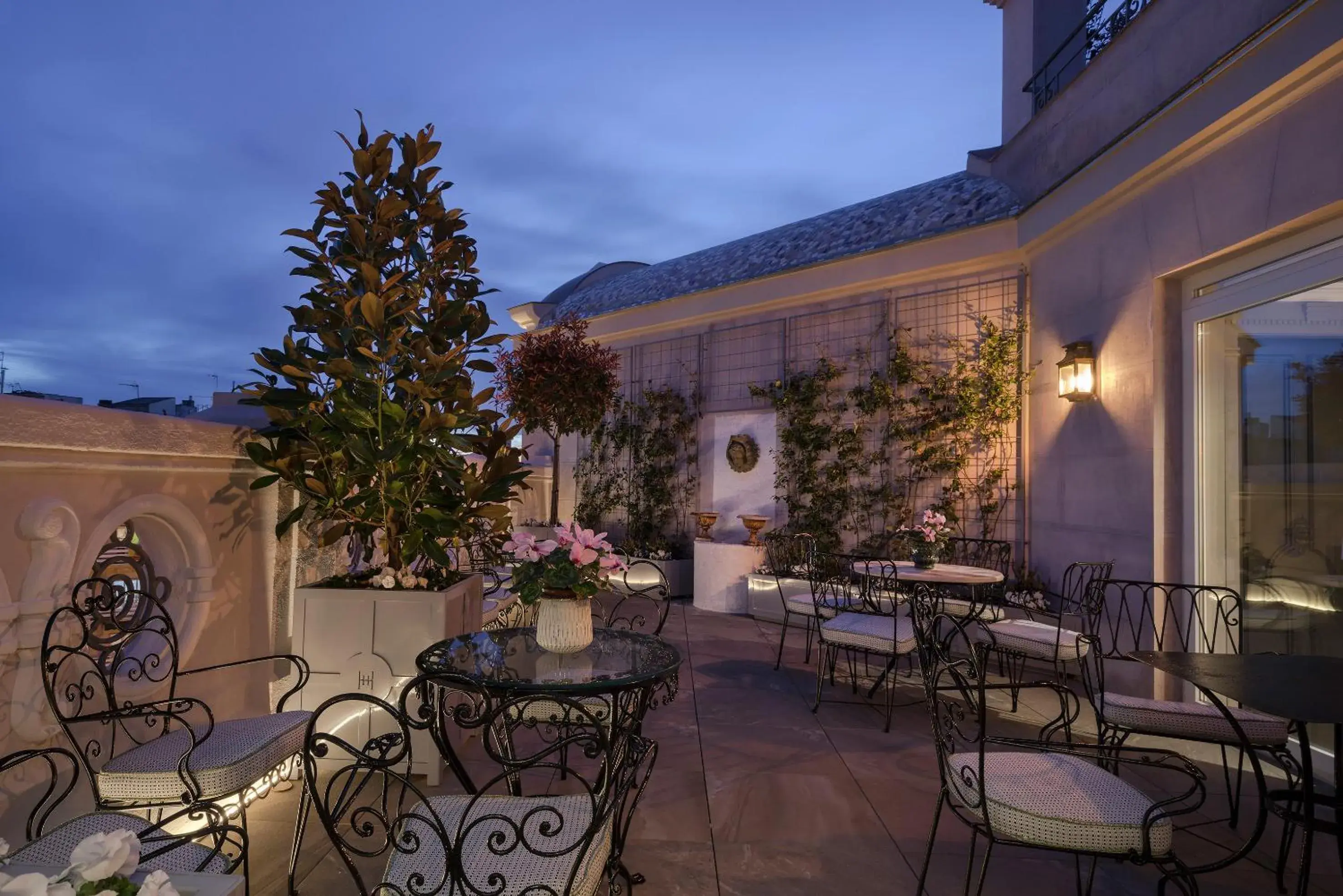 Patio in Relais & Châteaux Heritage Hotel