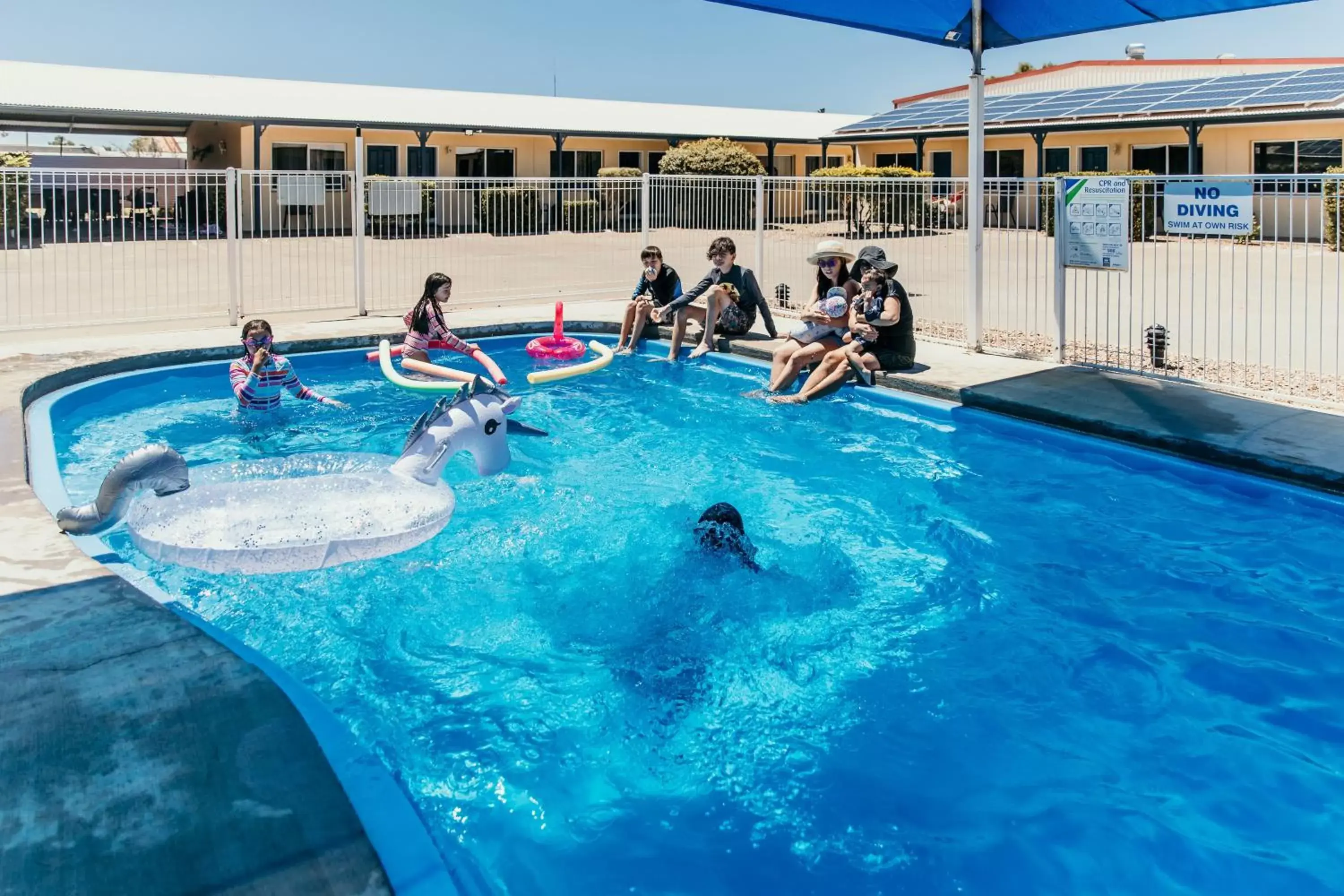 People, Swimming Pool in Outback Motel Mt Isa