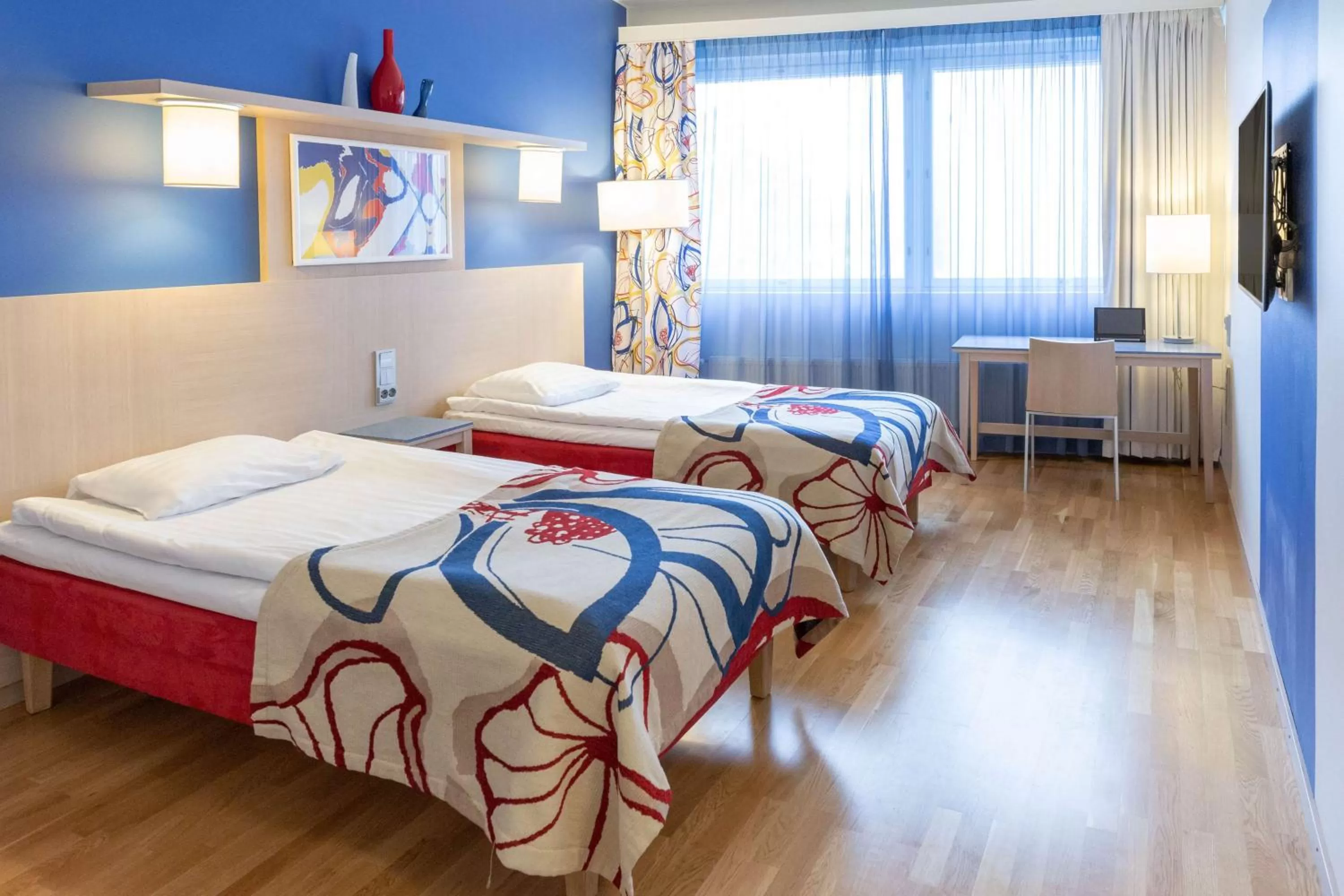 Photo of the whole room, Bed in Scandic Hyvinkää