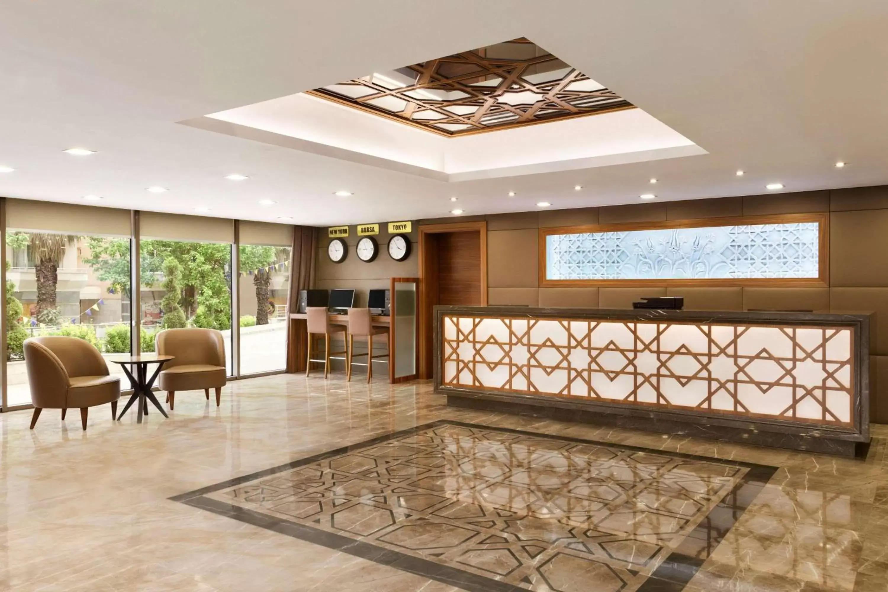 Lobby or reception, Lobby/Reception in Ramada By Wyndham Bursa Cekirge Thermal & Spa