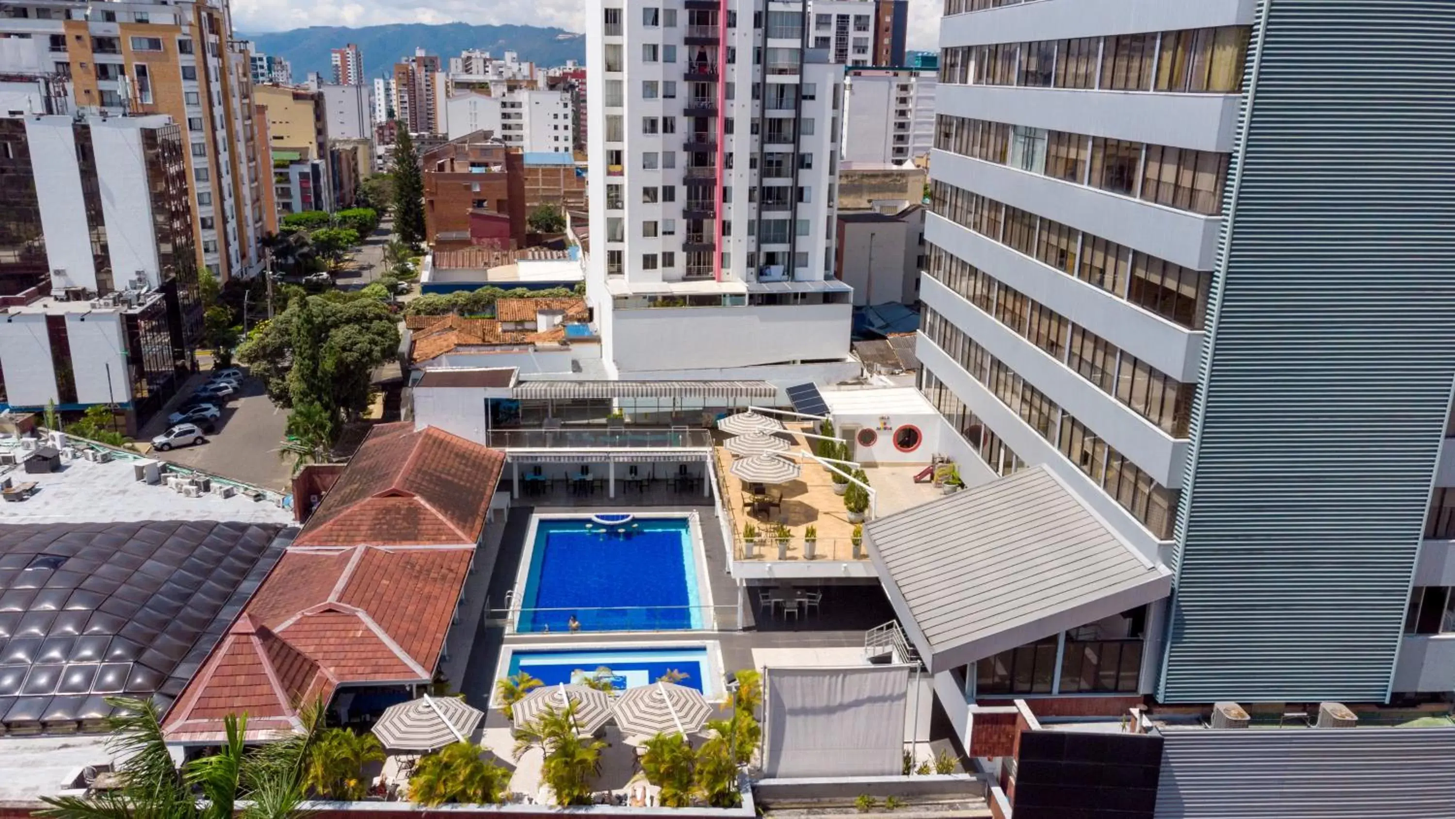 Bird's eye view, Pool View in Hotel Chicamocha