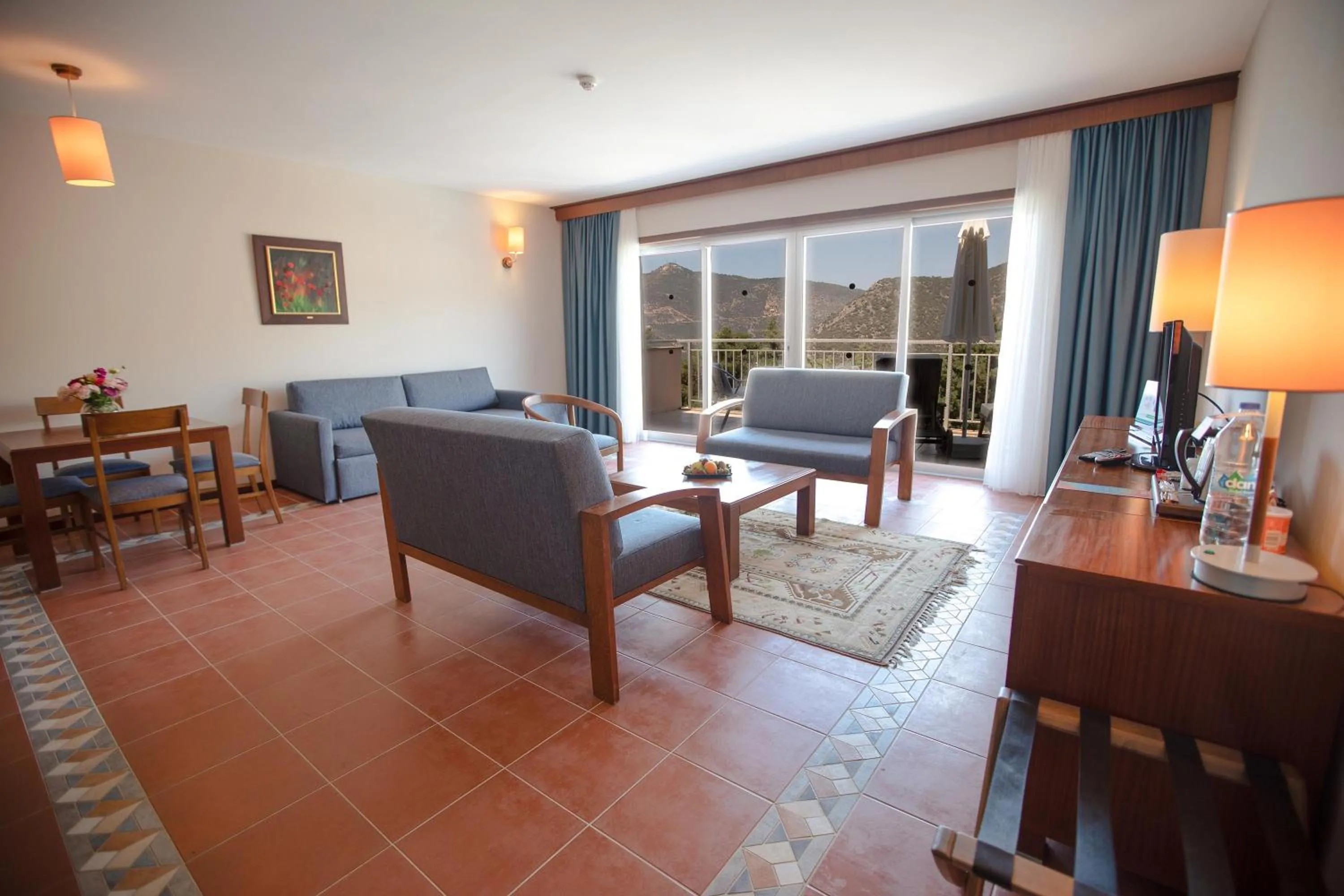 Seating area in Happy Hotel Kalkan