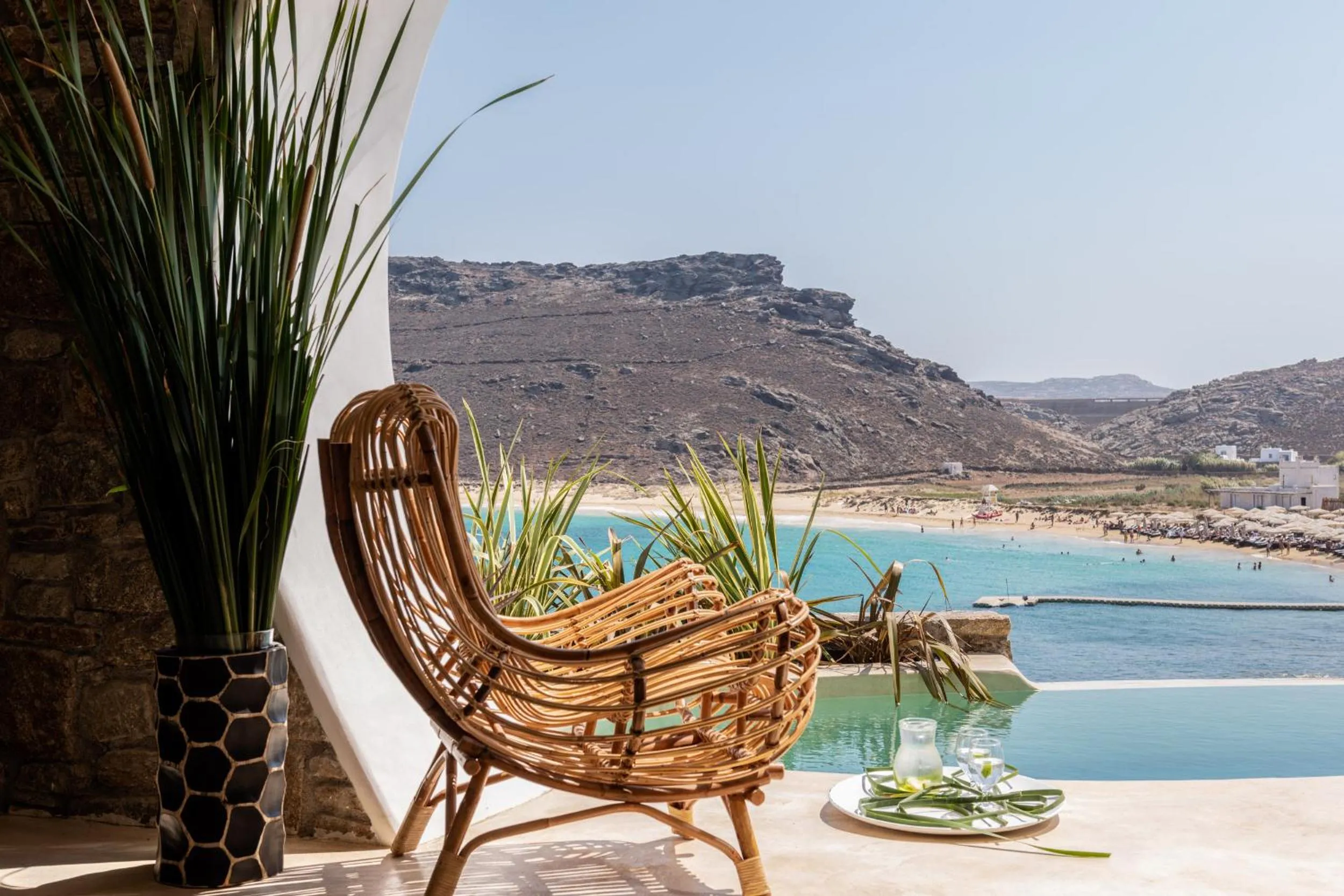 Balcony/Terrace in Panormos Village Hotel