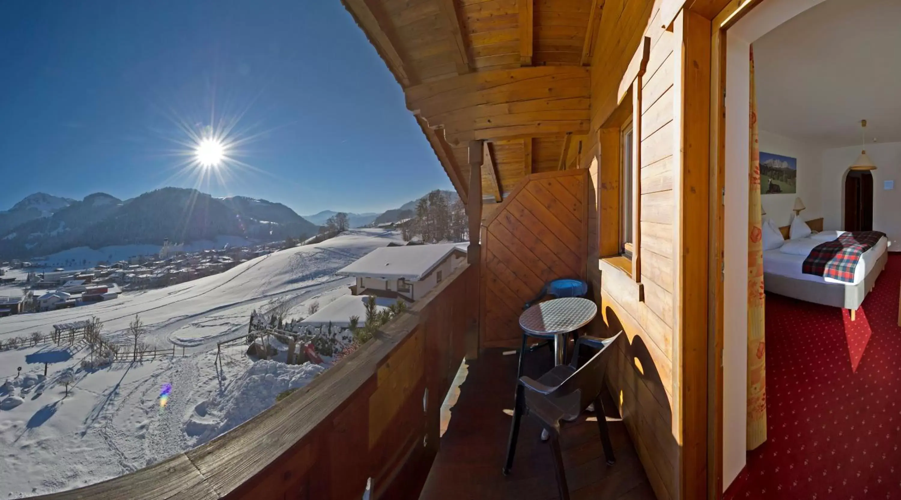 Winter, Balcony/Terrace in Hotel Alpenpanorama
