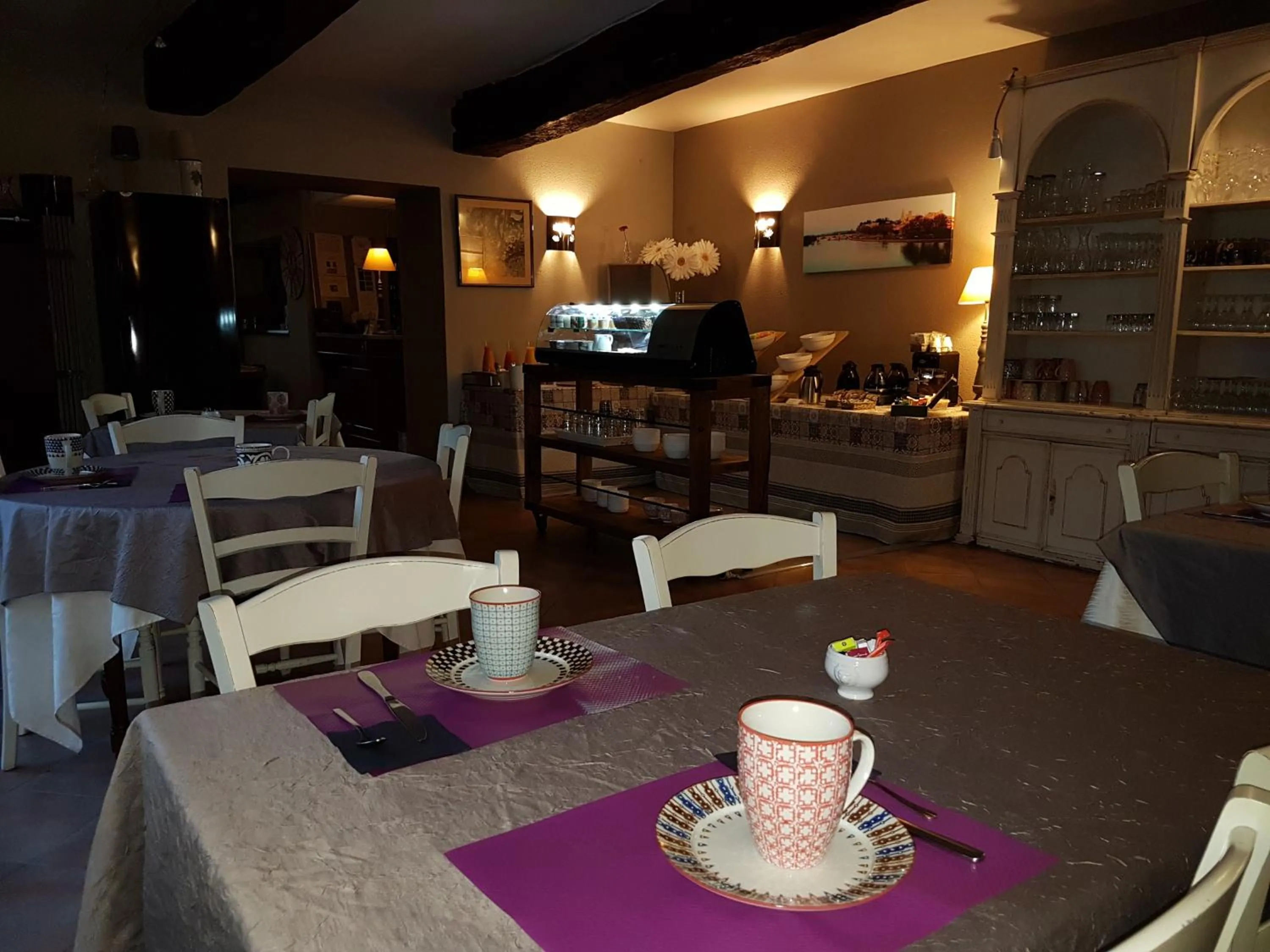 Buffet breakfast in Logis Hotel la Ferme
