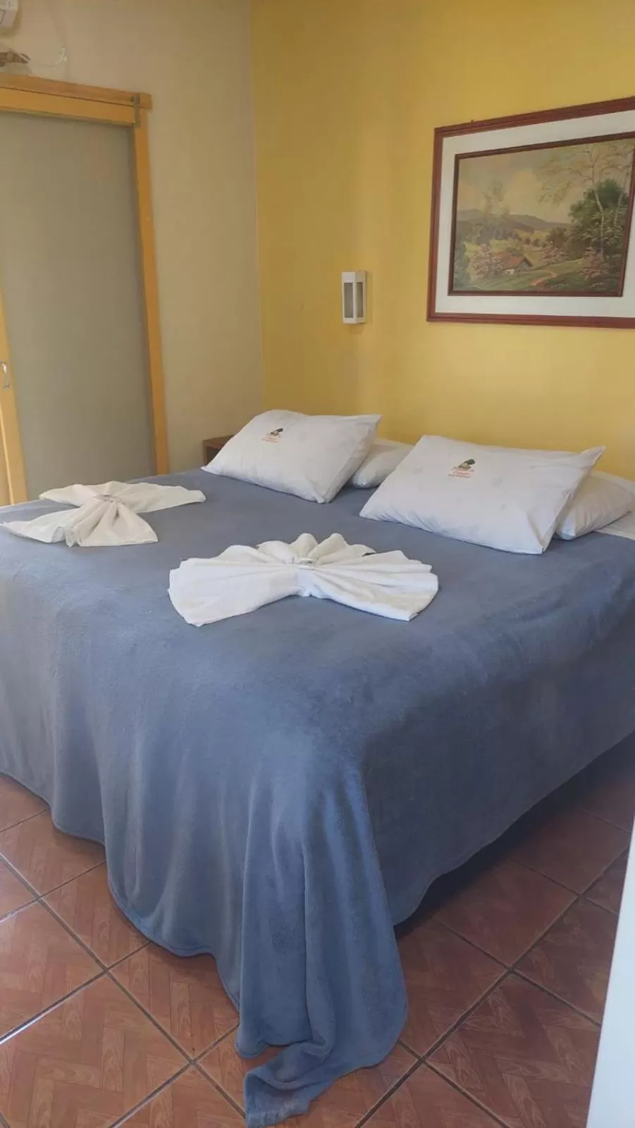 Bed in Pousada da Chacara