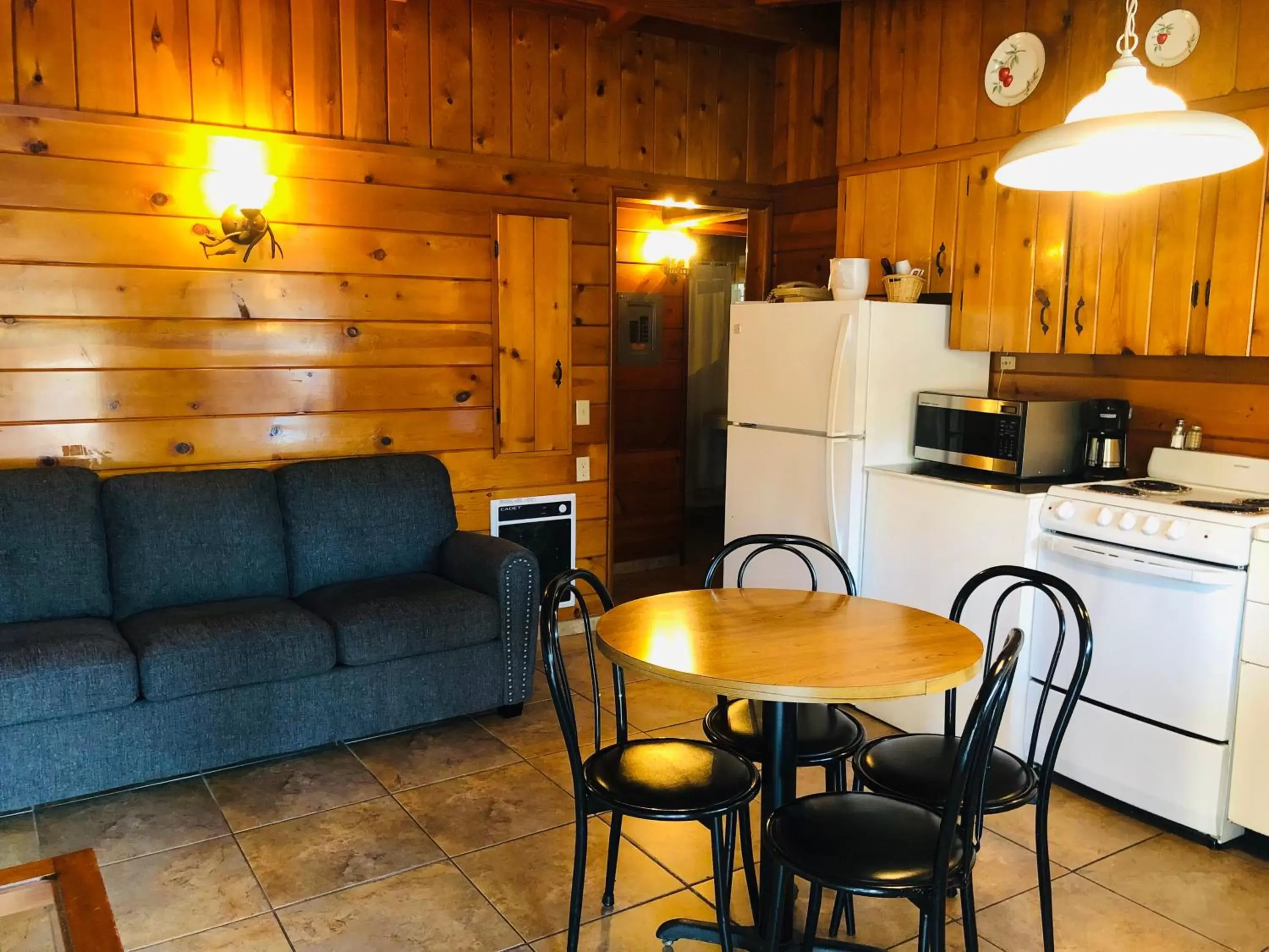 Living room, Kitchen/Kitchenette in Apple Inn Motel