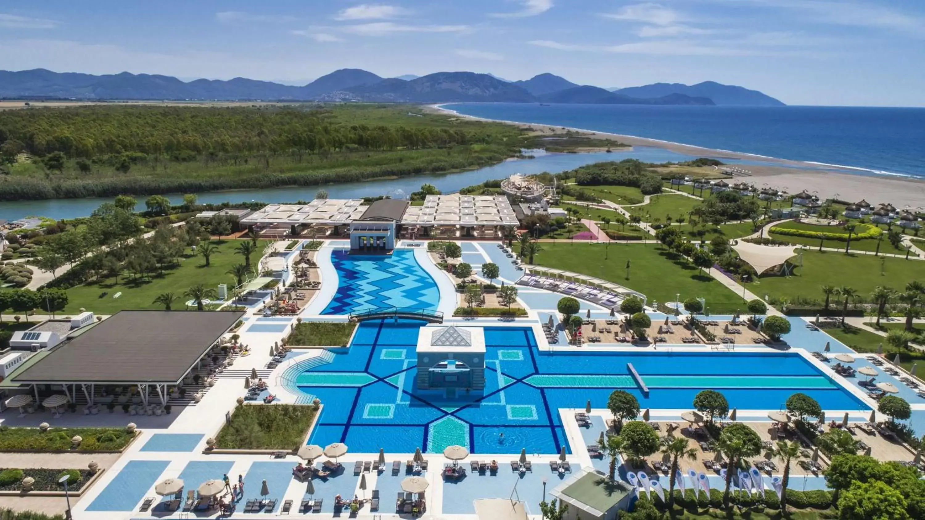 Pool view, Bird's-eye View in Hilton Dalaman Sarigerme Resort & Spa