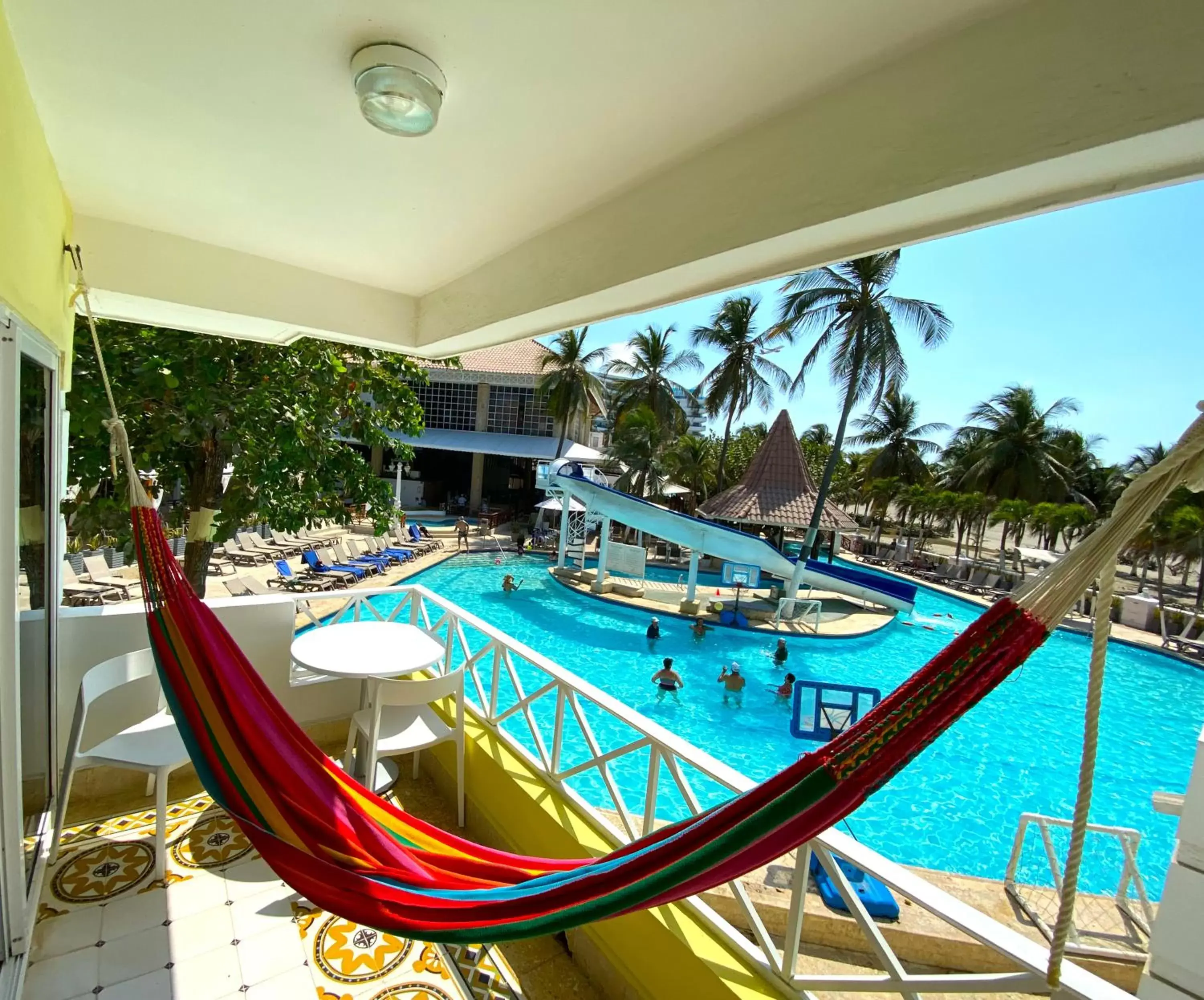 Balcony/Terrace, Pool View in Hotel Las Americas Casa de Playa