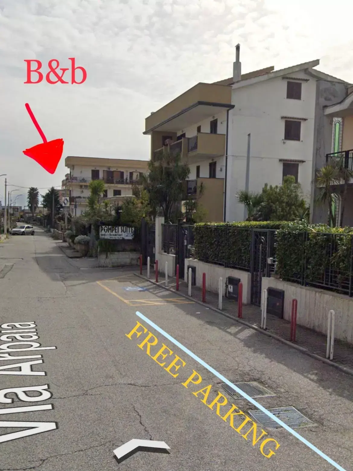 Parking, Property Building in B&b Pompei Window