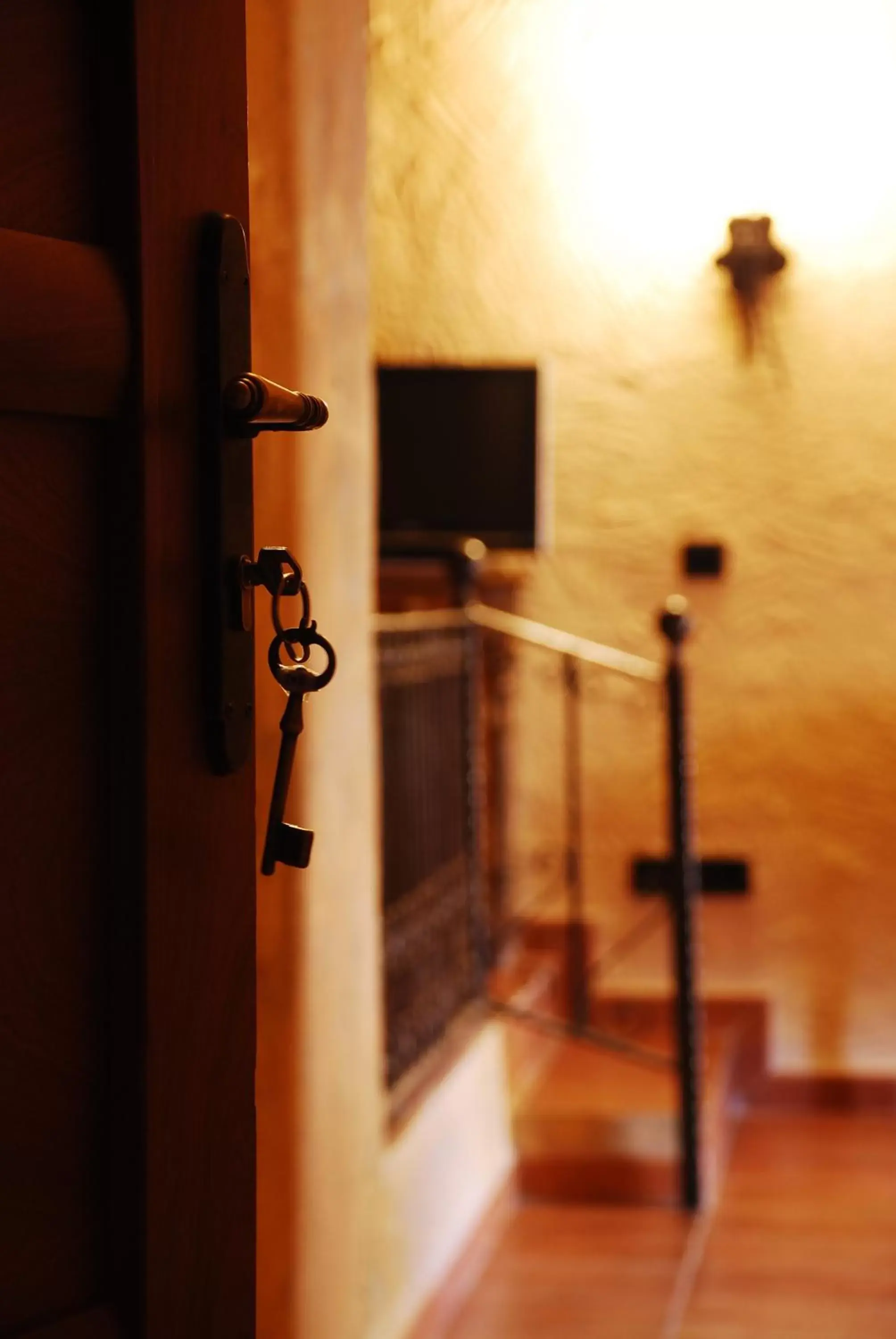 Decorative detail, TV/Entertainment Center in Hotel Caseta Nova