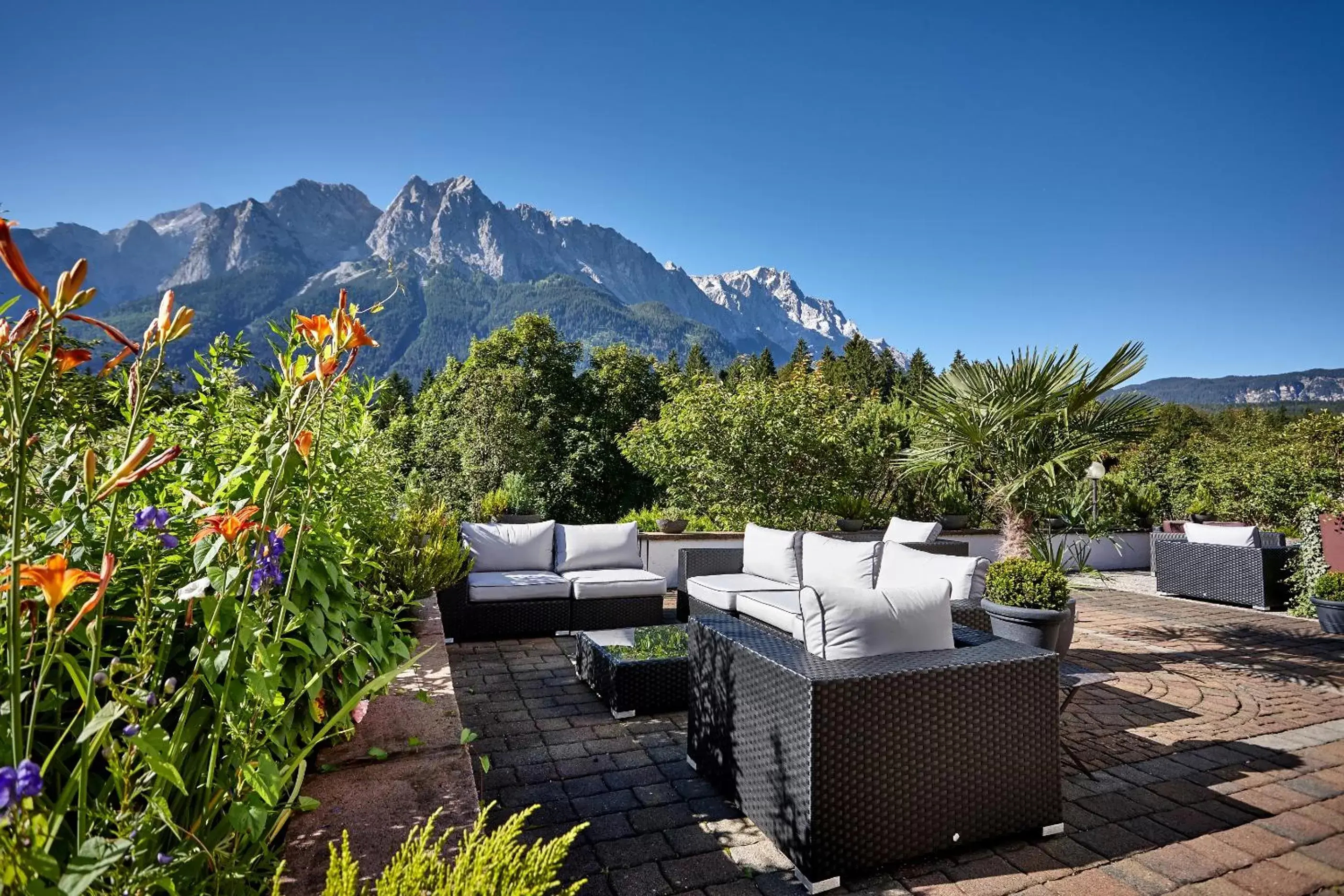 Balcony/Terrace in Romantik Alpenhotel Waxenstein