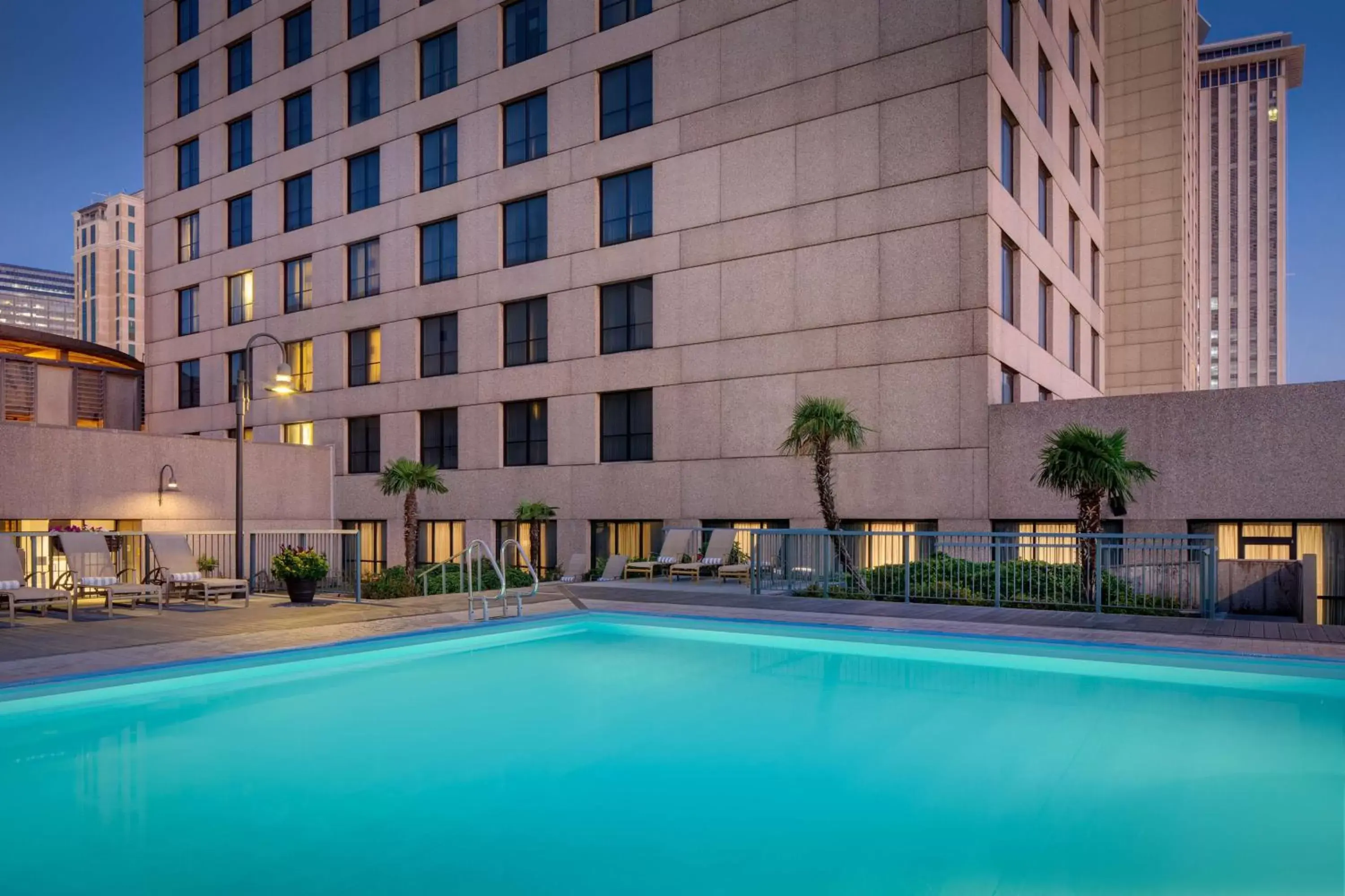 Pool view, Property Building in Hilton New Orleans Riverside
