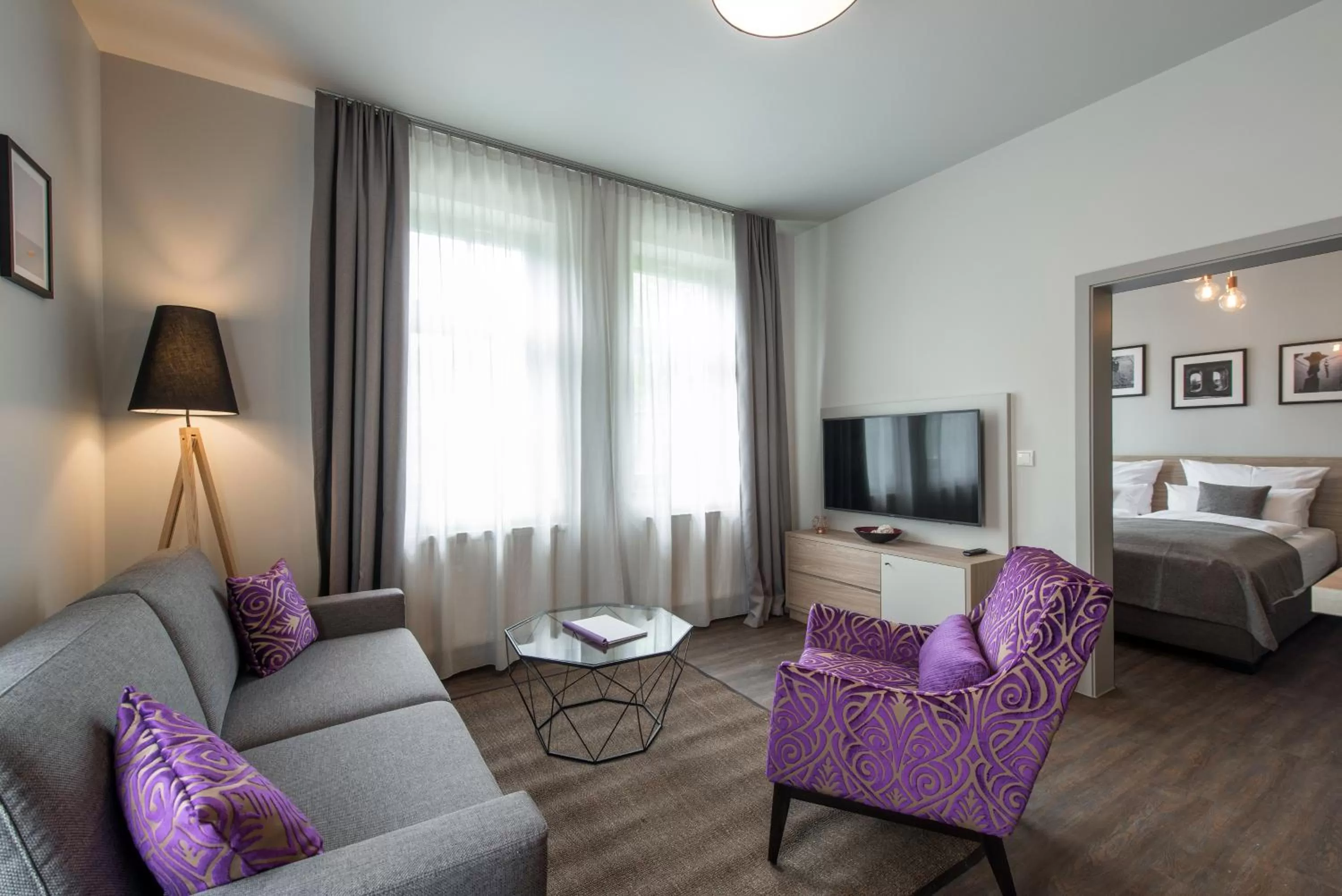 Seating area, Bed in stattHotel Weimar