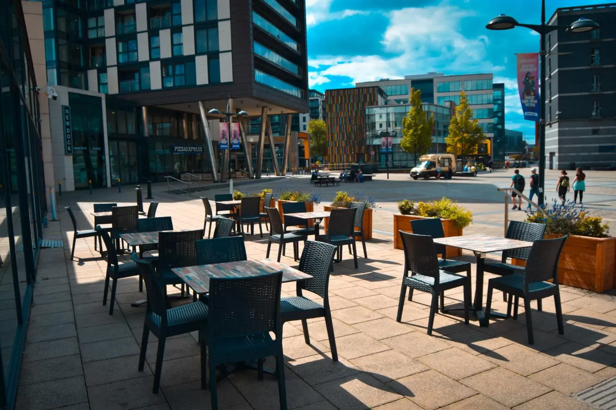 Patio, Restaurant/Places to Eat in Holiday Inn Express Leeds City Centre - Armouries, an IHG Hotel