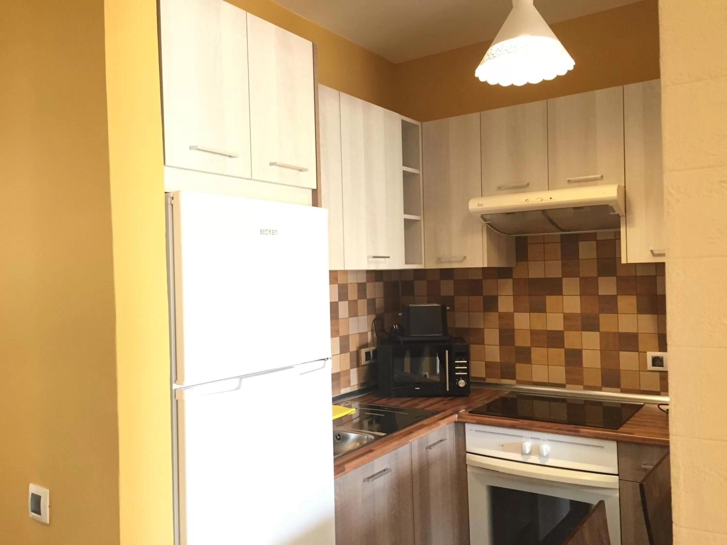 Kitchen or kitchenette in Yucca Park ApartHotel