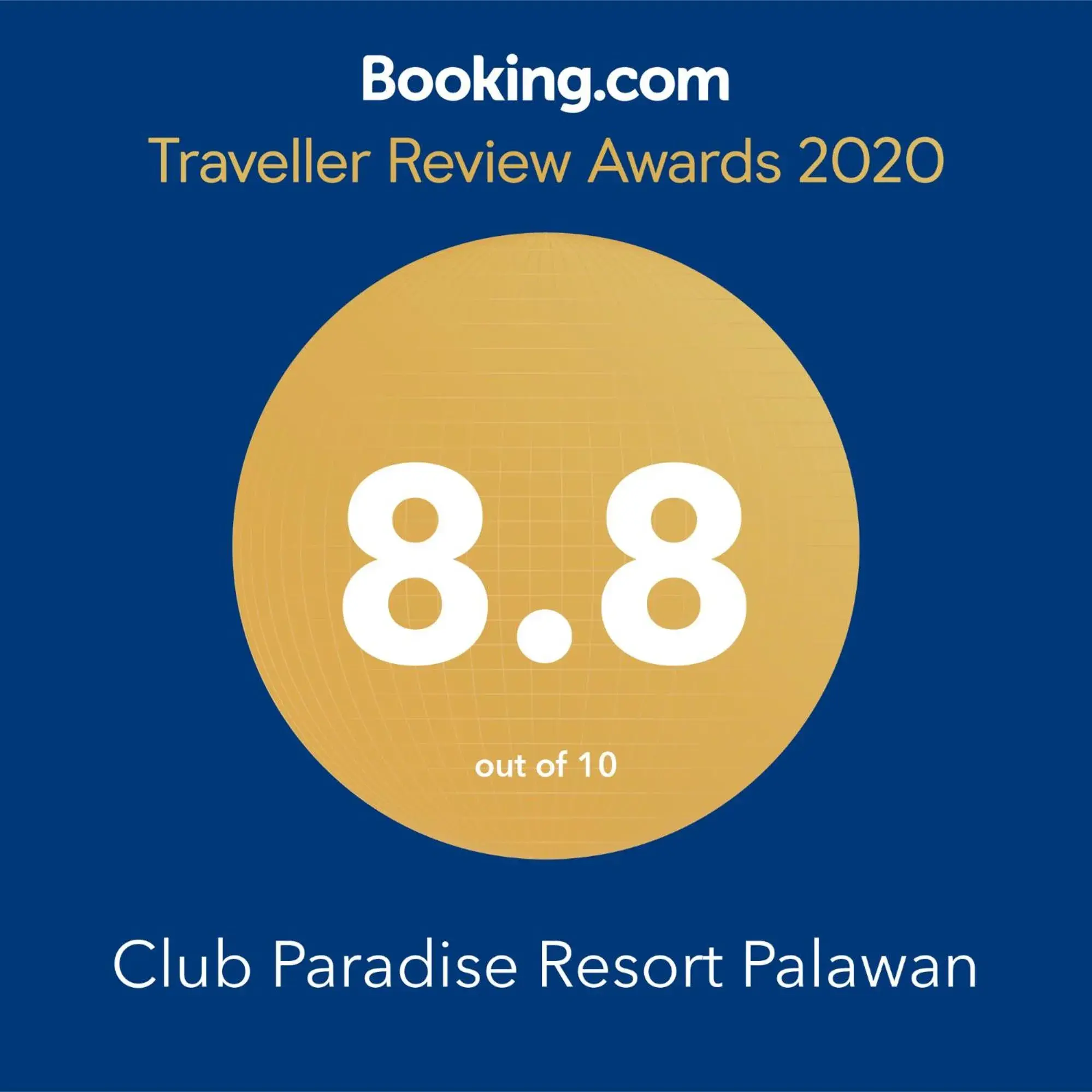 Certificate/Award in Club Paradise Resort