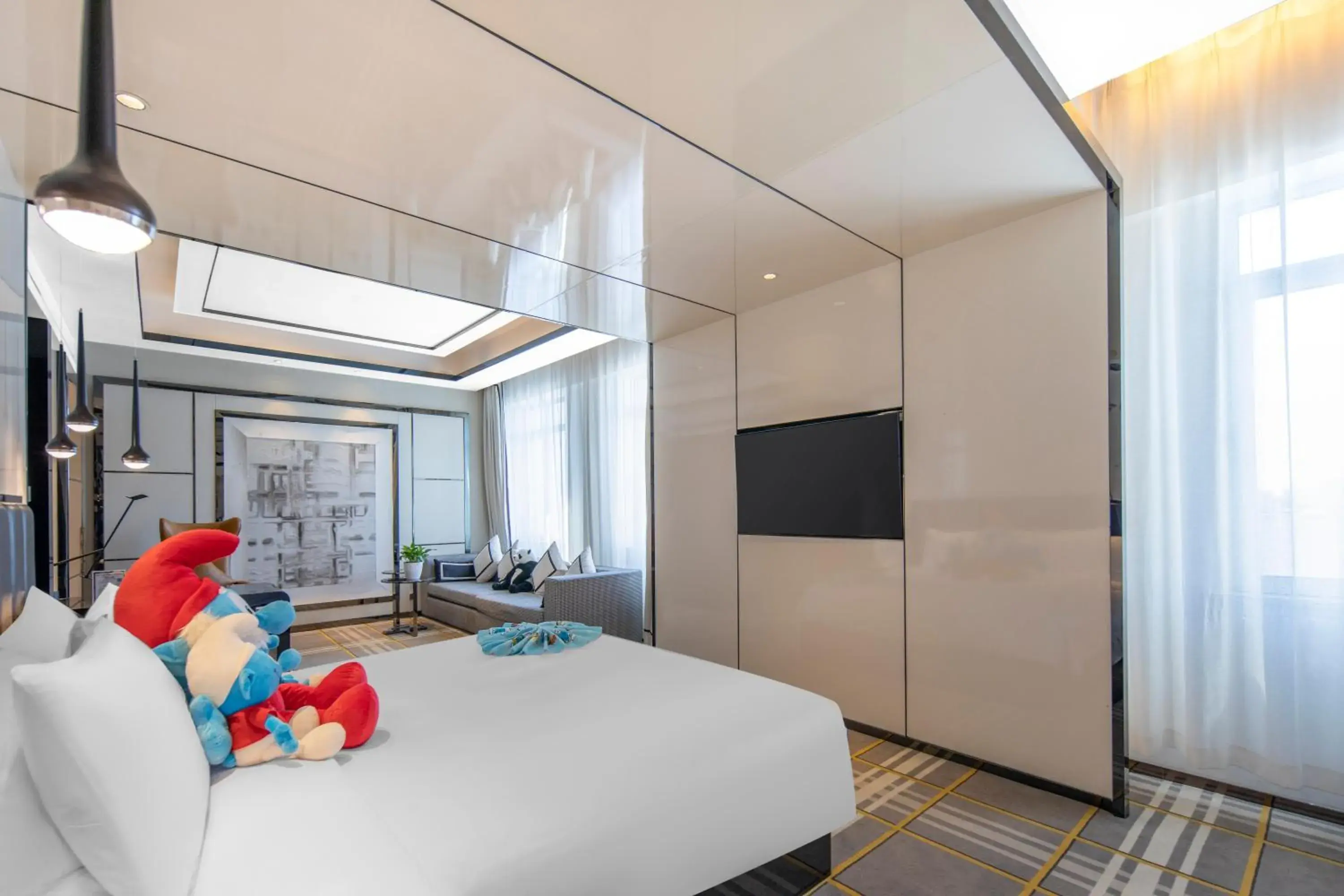 Bed in Minimax Hotel Shanghai Songjiang