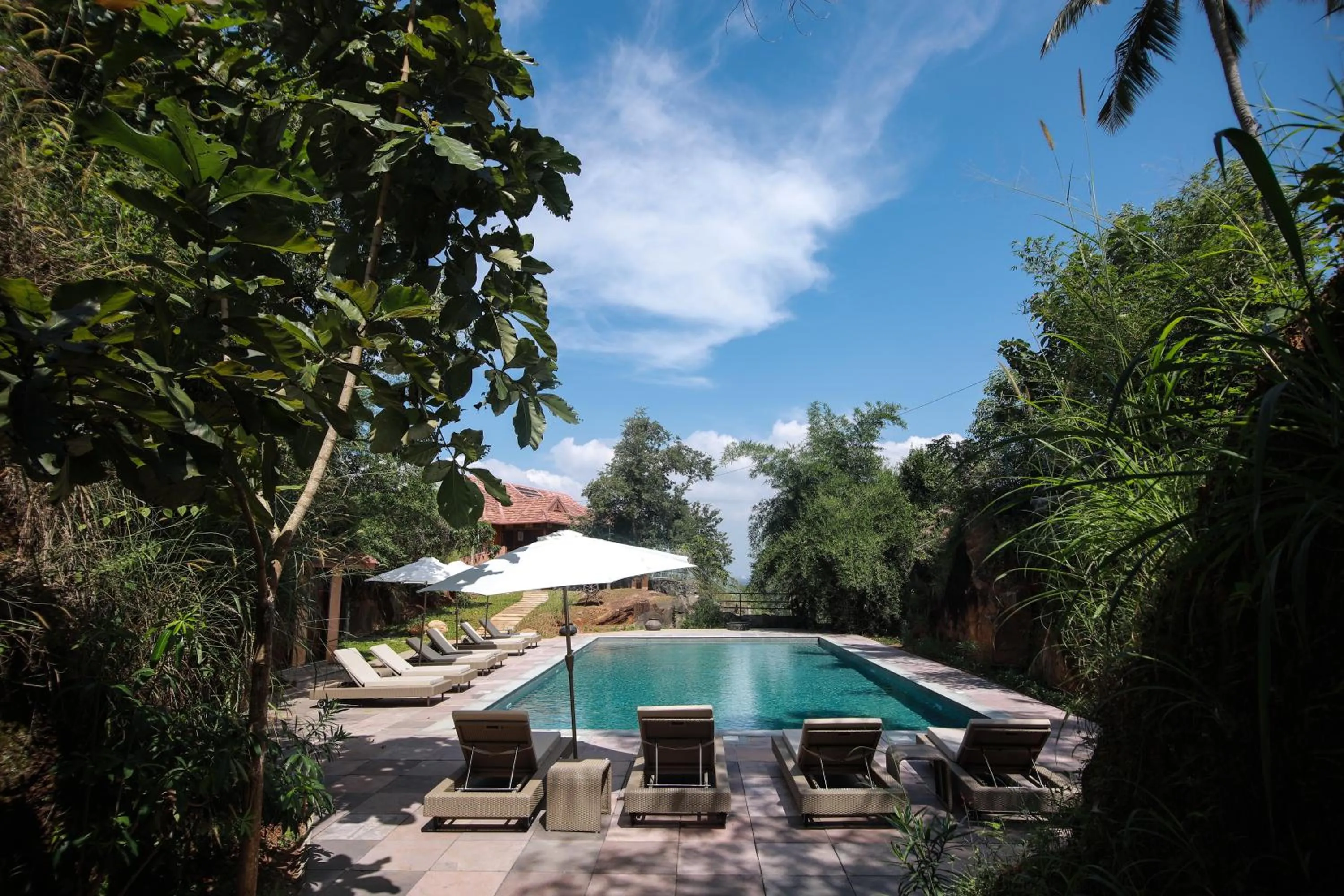 Swimming pool in AMARA AYURVEDA RETREAT- Overlooking Evergreen Western Ghats an ecologically sustainable living space in Kovalam