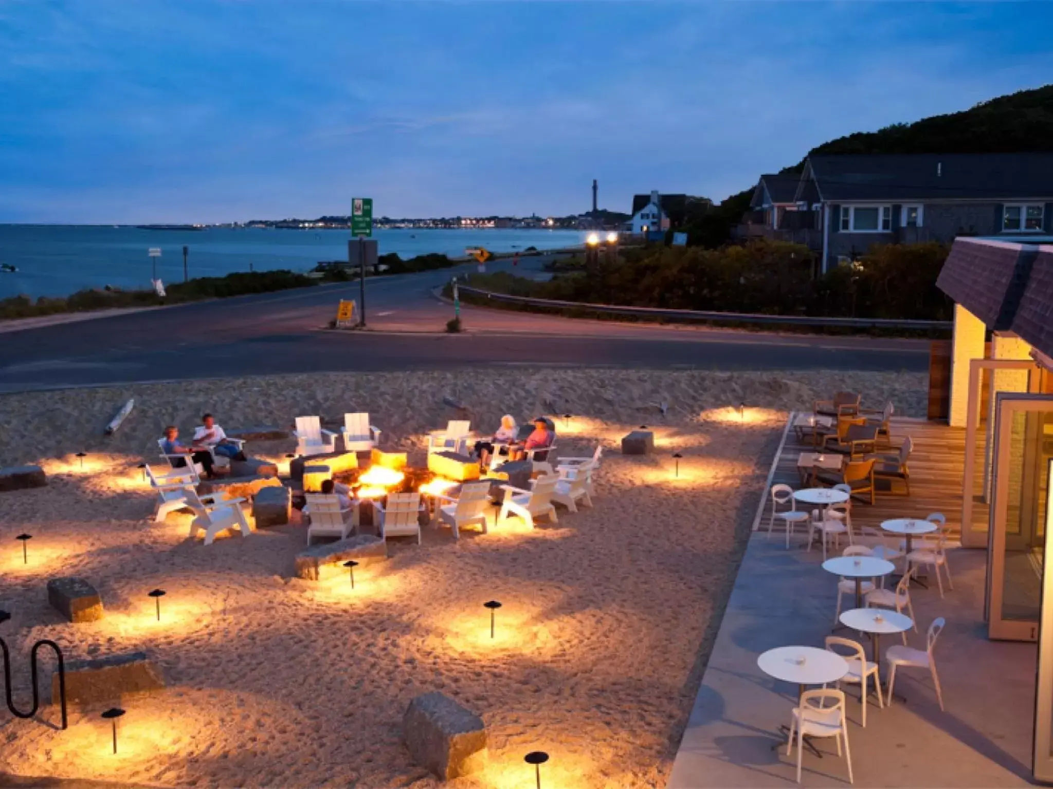 Patio, Beach in Harbor Hotel Provincetown