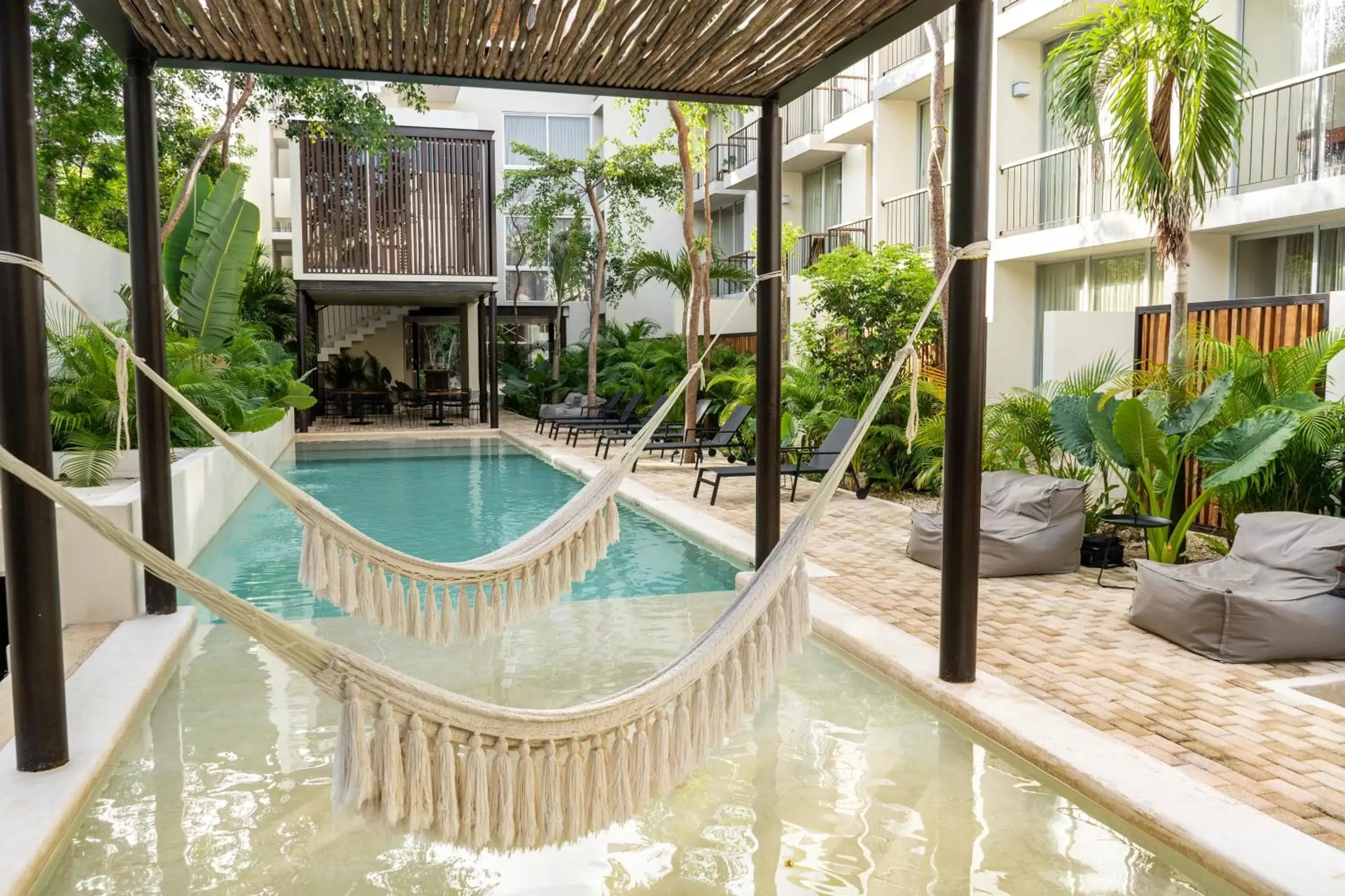 Patio, Swimming Pool in ARUNA TULUM-Luxury Studios & Apartments