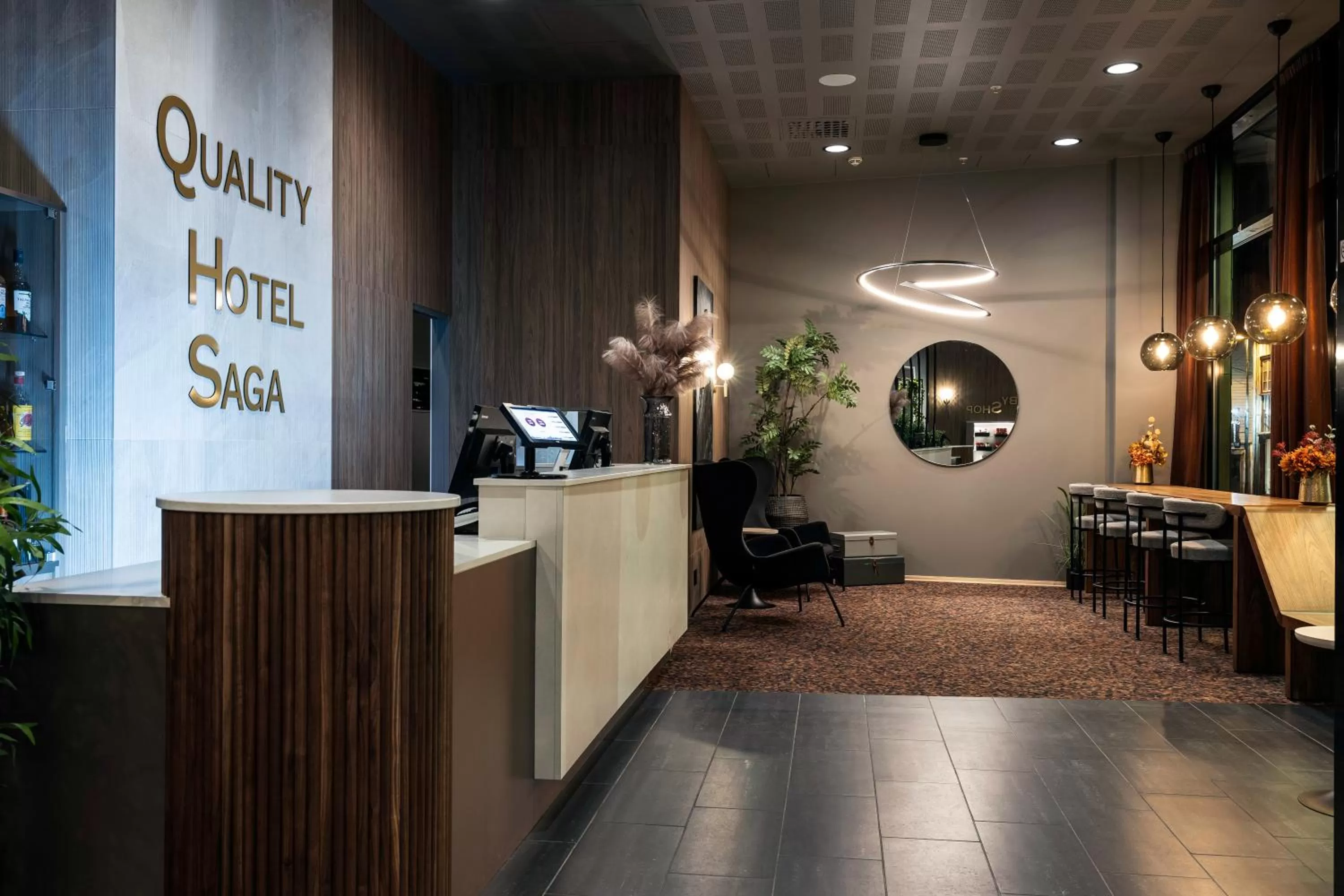 Lobby or reception in Quality Hotel Saga